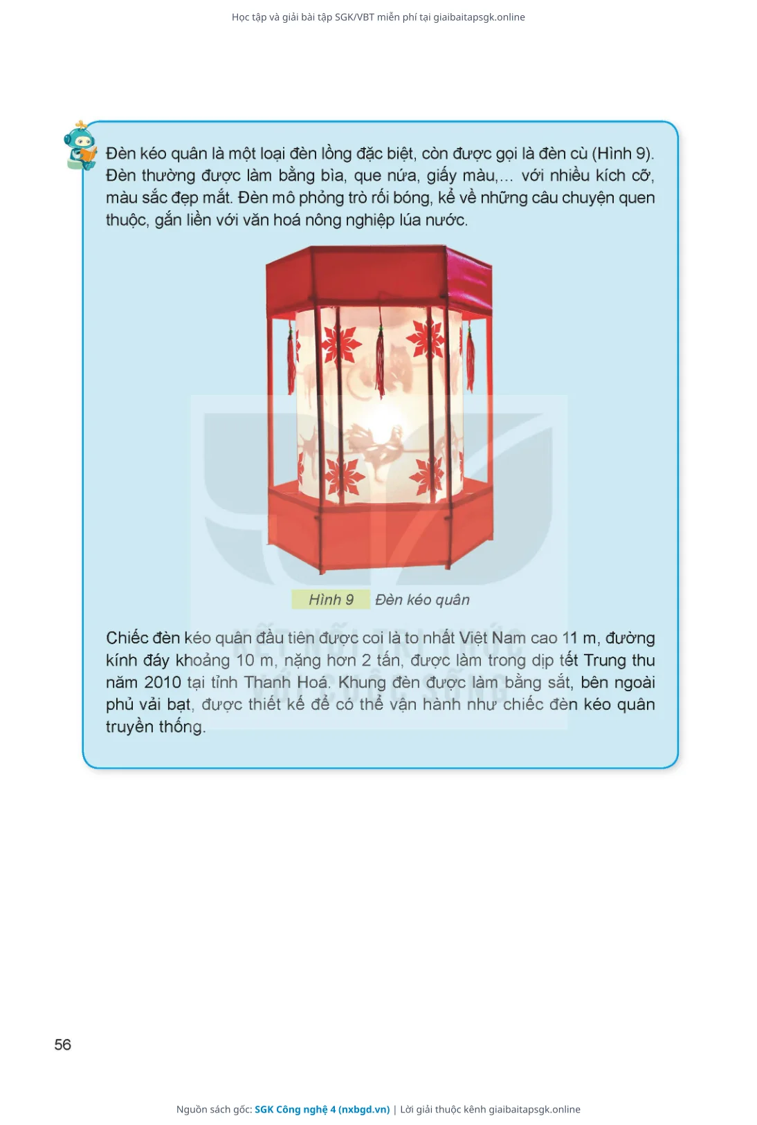 Trang 57 sách giáo khoa SGK Công nghệ 4 thu nhỏ