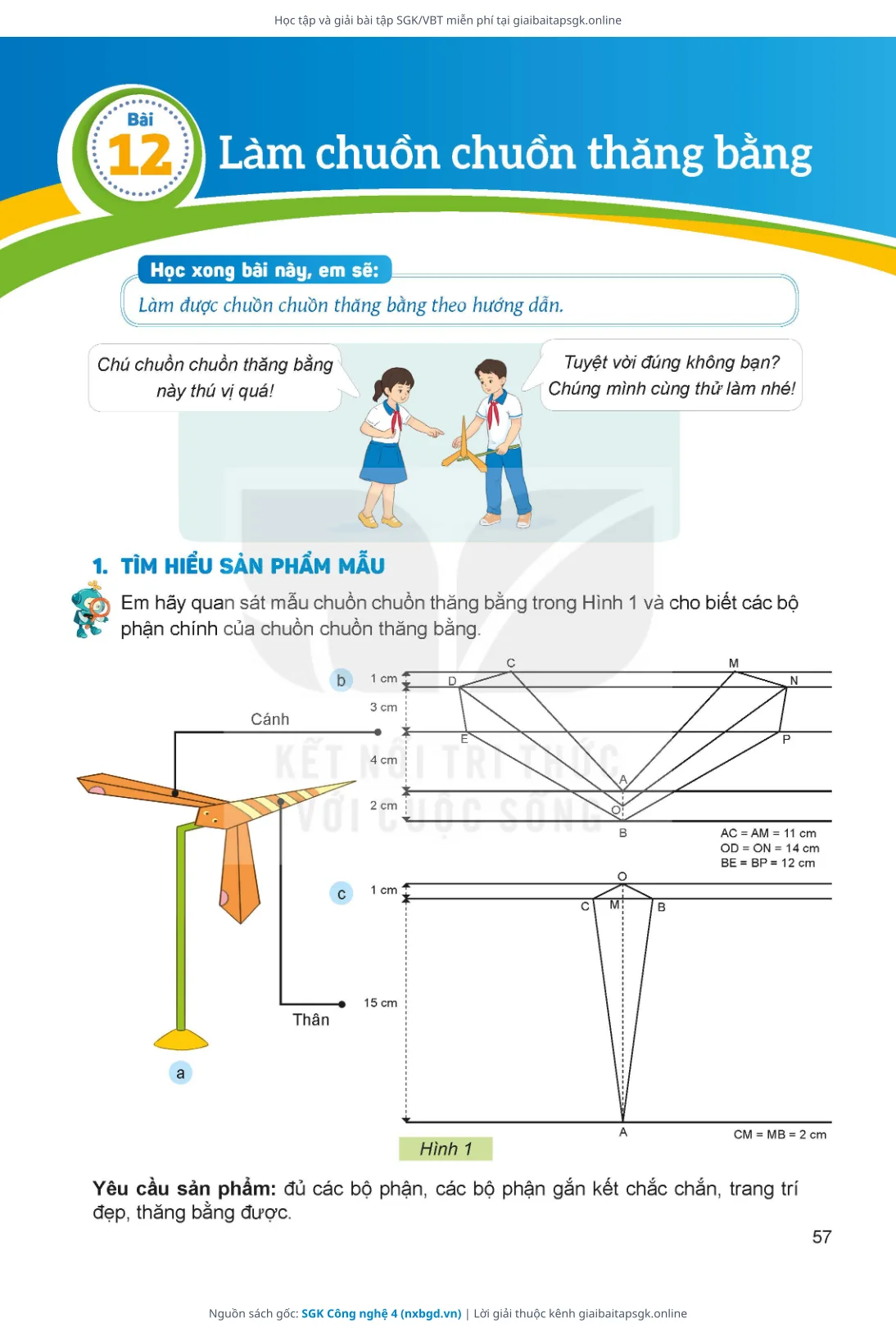 Trang 57 sách giáo khoa SGK Công nghệ 4 bản chuẩn