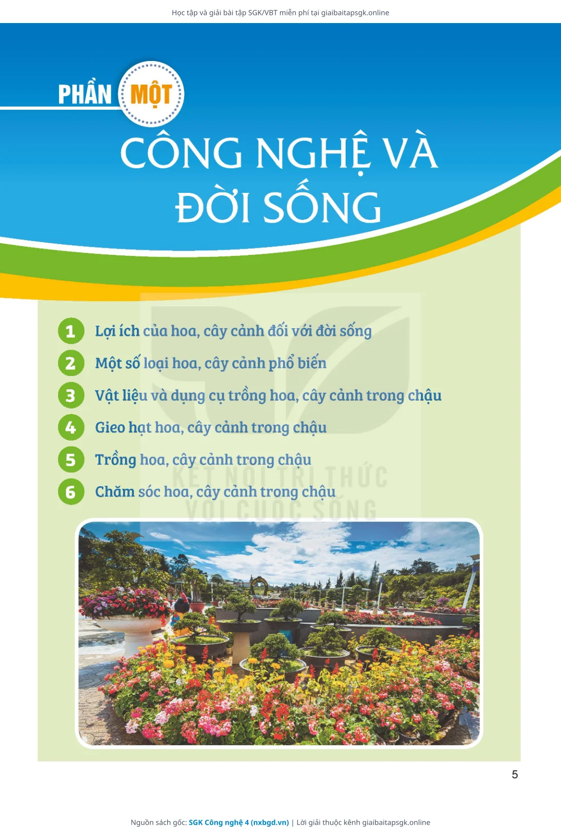 Trang 6 sách giáo khoa SGK Công nghệ 4 thu nhỏ