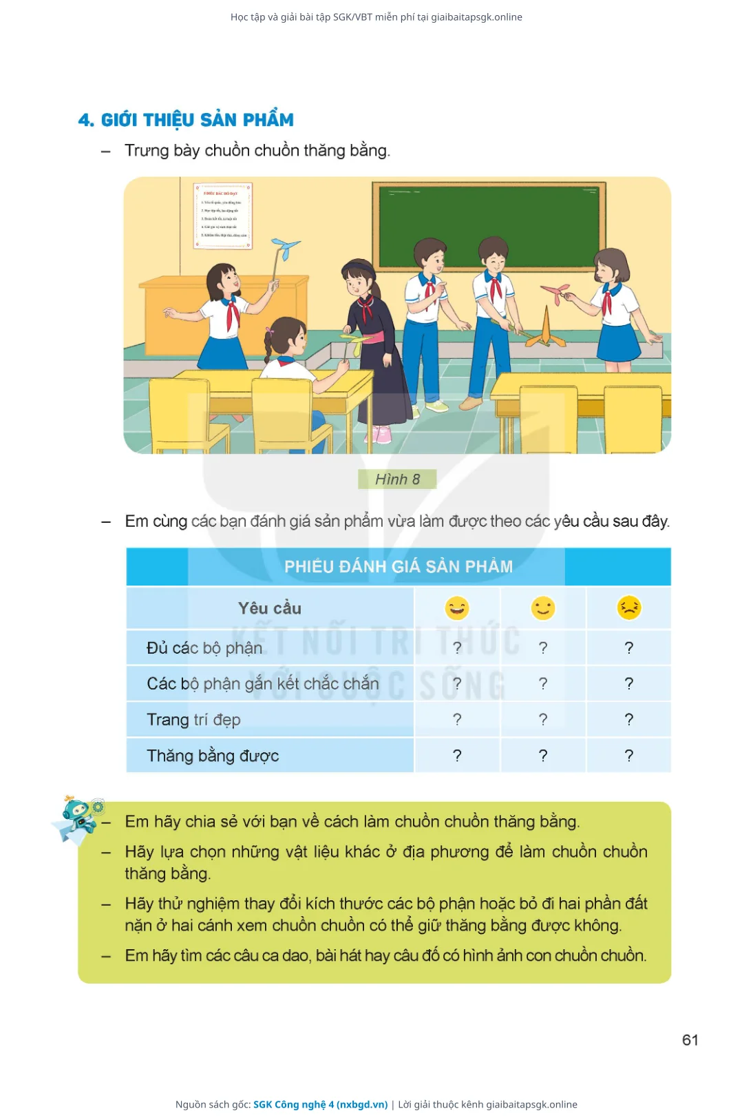 Trang 62 sách giáo khoa SGK Công nghệ 4 thu nhỏ