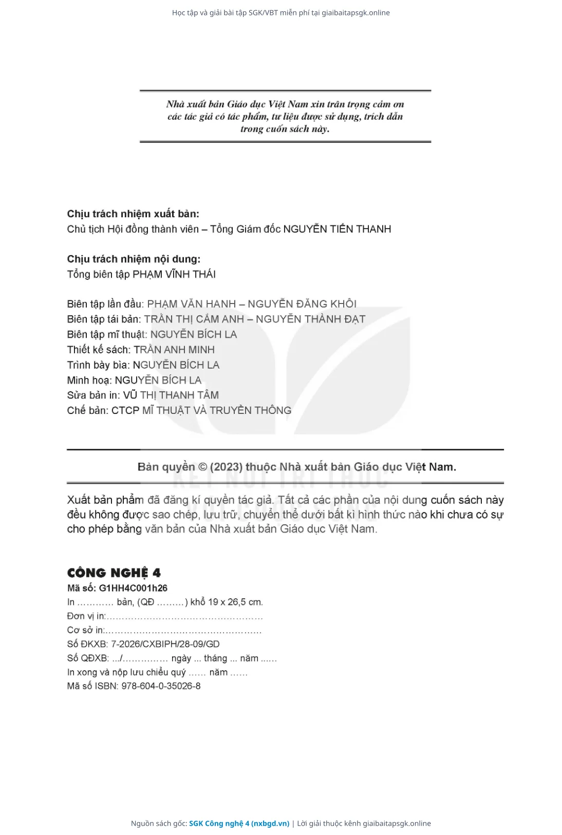 Trang 65 sách giáo khoa SGK Công nghệ 4 thu nhỏ