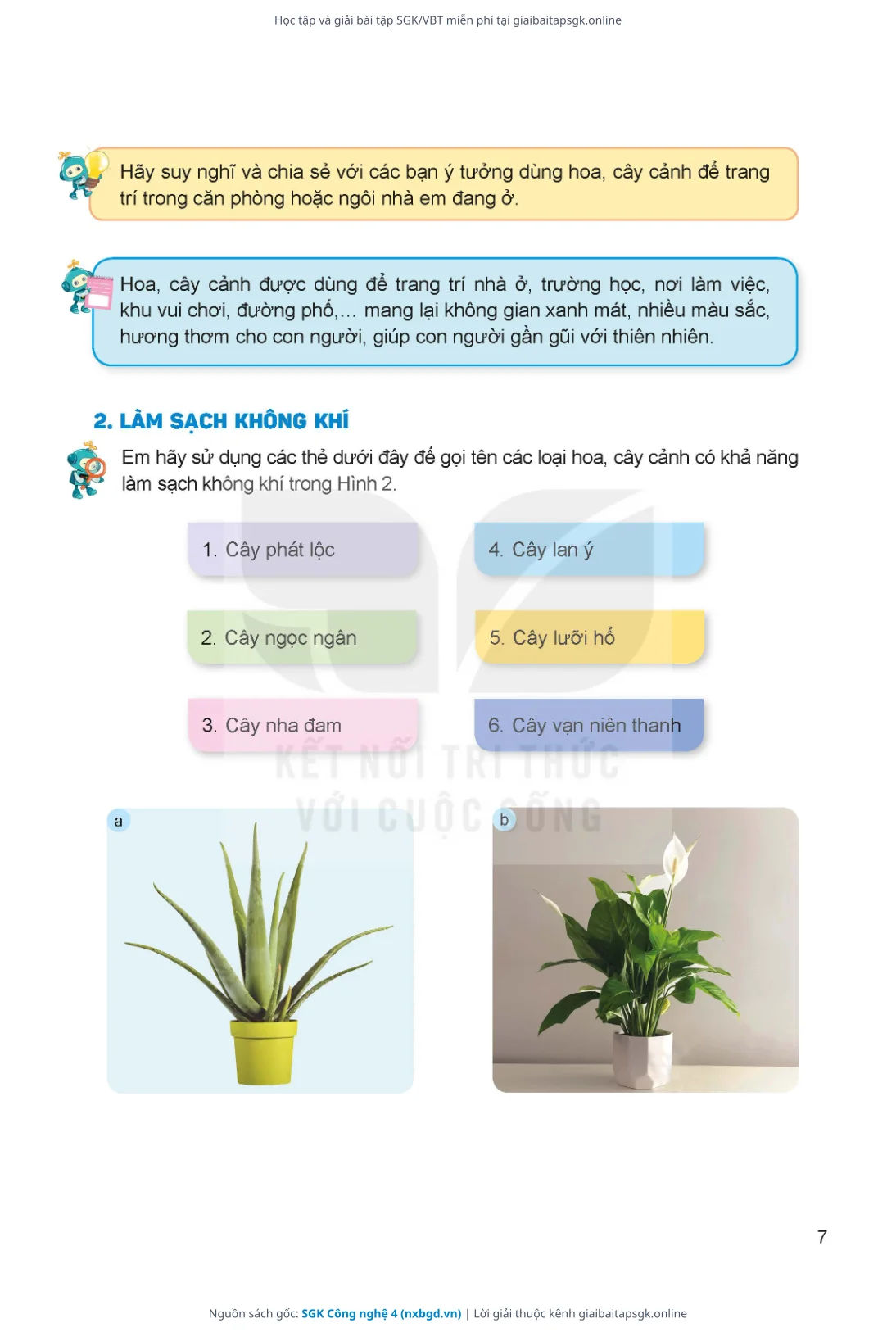 Trang 8 sách giáo khoa SGK Công nghệ 4 thu nhỏ