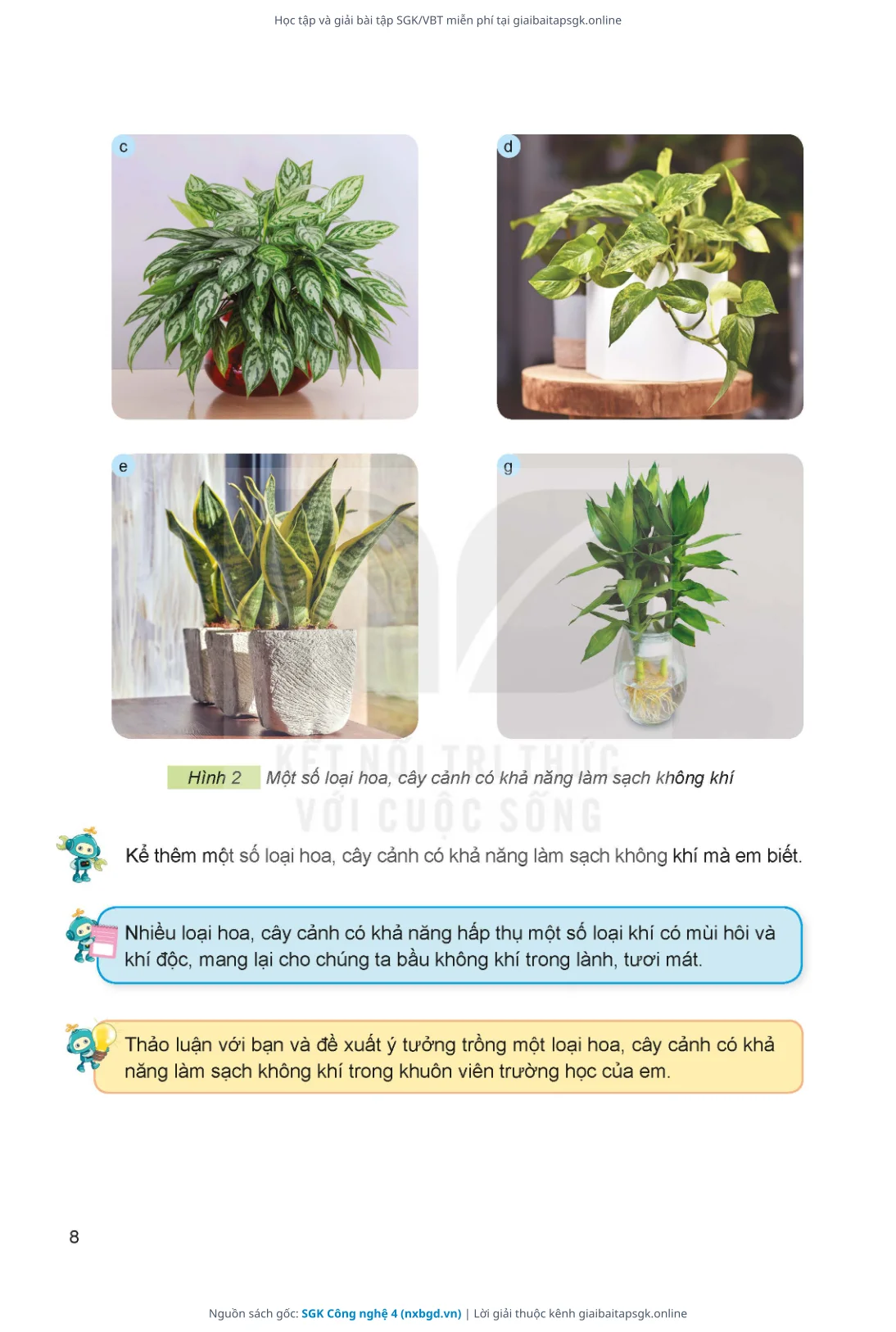 Trang 9 sách giáo khoa SGK Công nghệ 4 thu nhỏ