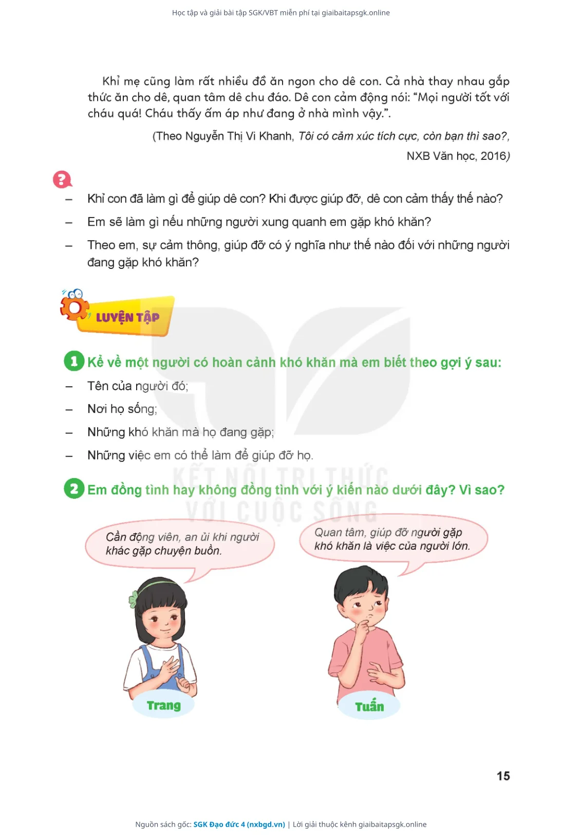 Trang 16 sách giáo khoa SGK Đạo đức 4 thu nhỏ