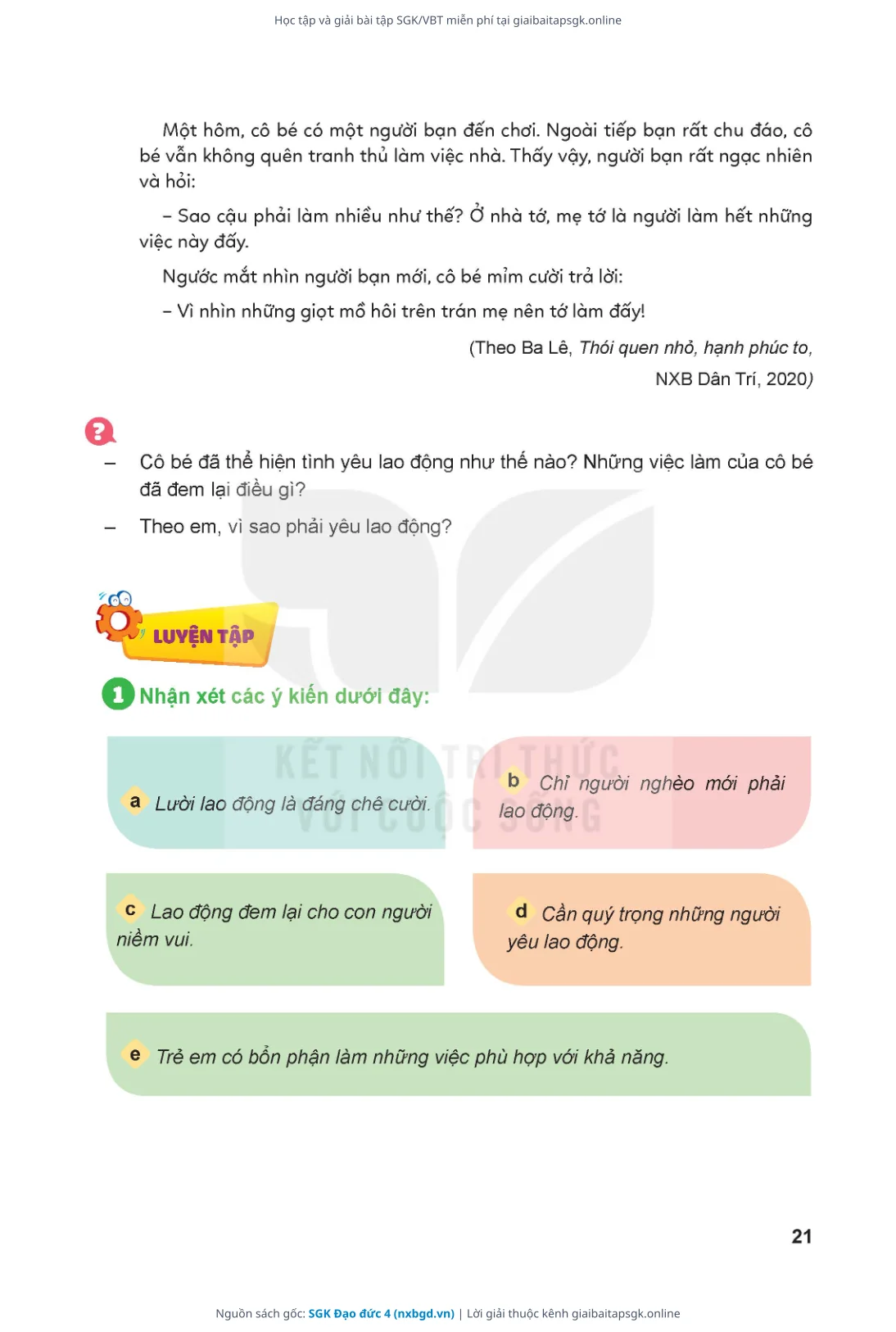 Trang 22 sách giáo khoa SGK Đạo đức 4 thu nhỏ