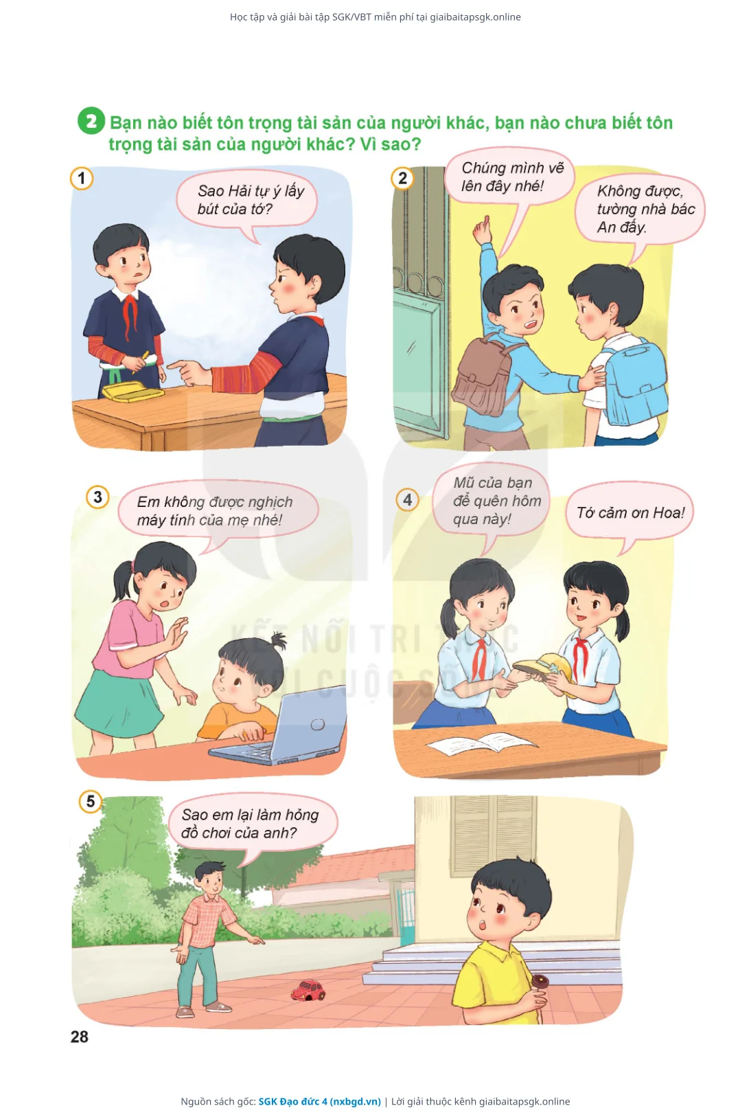 Trang 29 sách giáo khoa SGK Đạo đức 4 thu nhỏ
