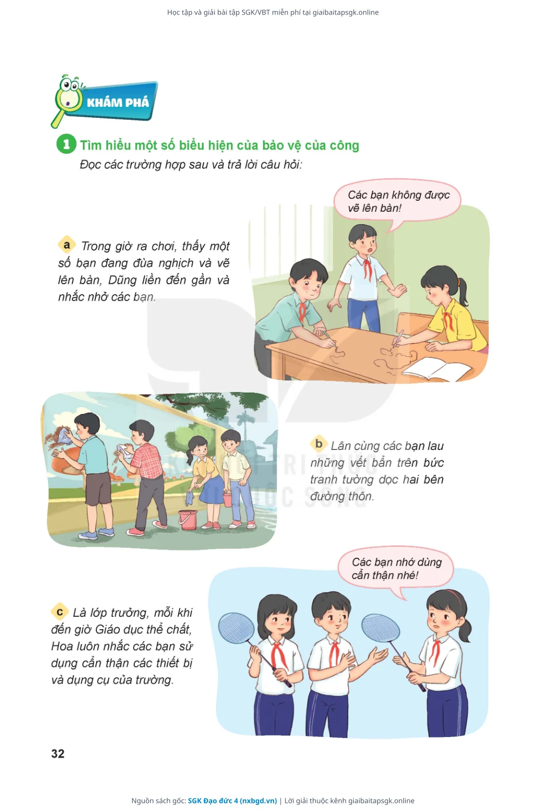 Trang 33 sách giáo khoa SGK Đạo đức 4 thu nhỏ