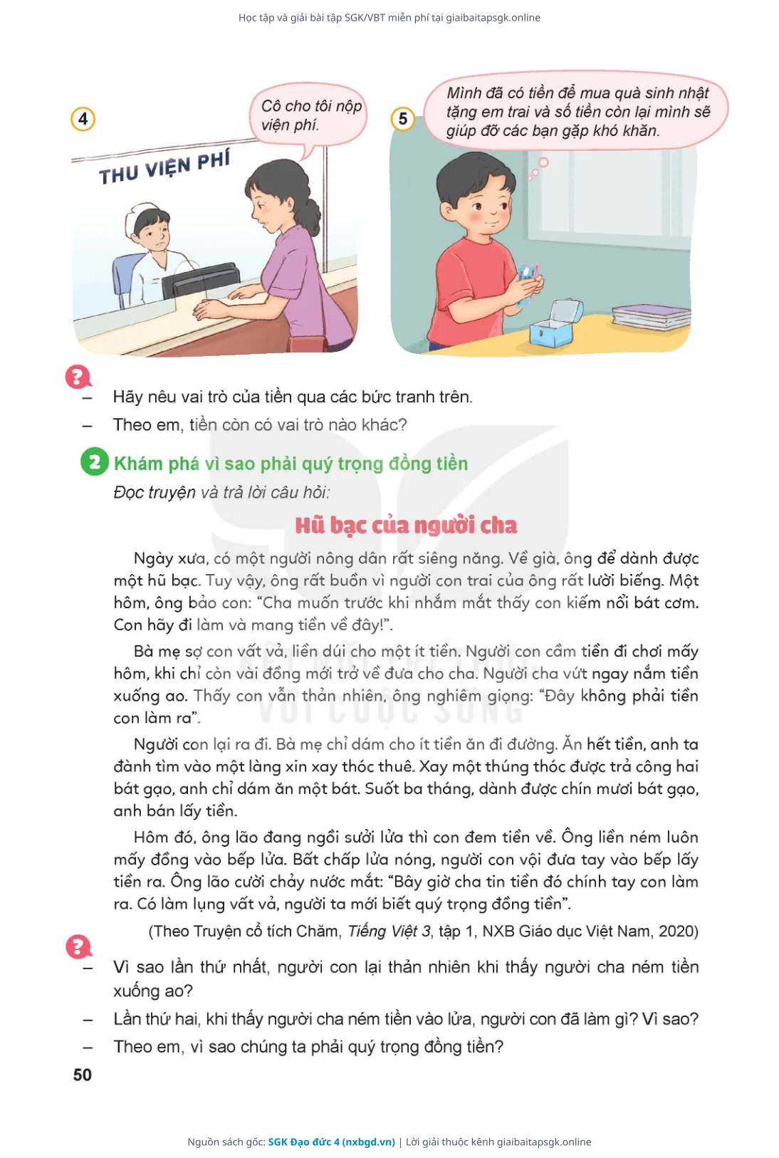 Trang 51 sách giáo khoa SGK Đạo đức 4 thu nhỏ