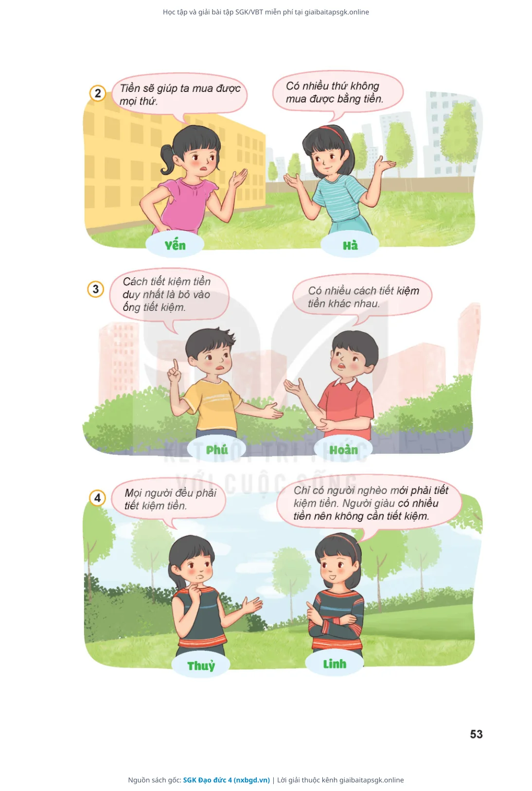 Trang 54 sách giáo khoa SGK Đạo đức 4 thu nhỏ