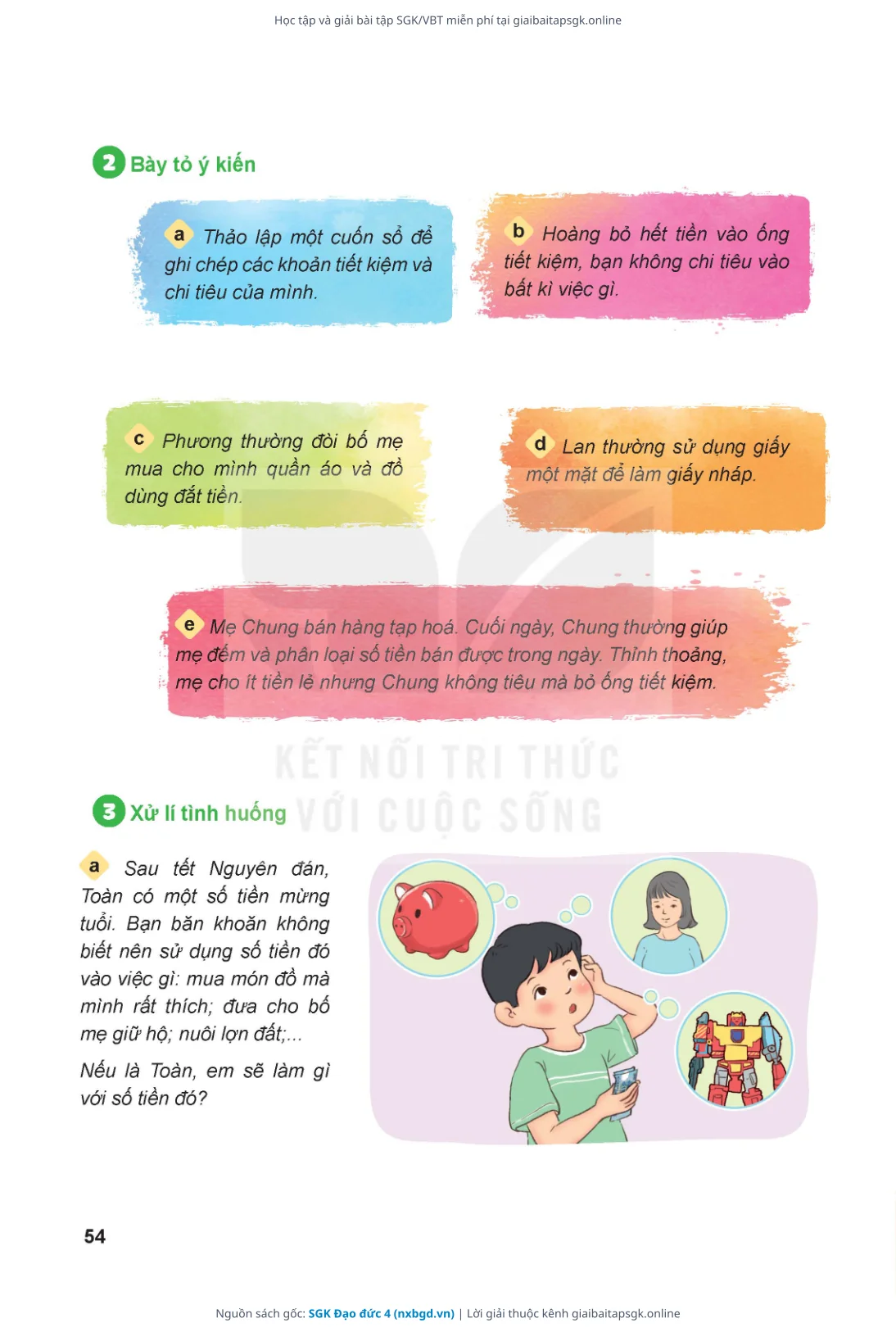 Trang 55 sách giáo khoa SGK Đạo đức 4 thu nhỏ