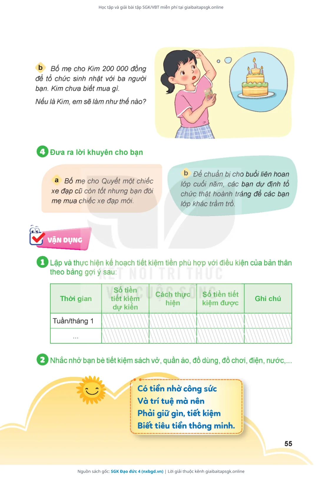 Trang 56 sách giáo khoa SGK Đạo đức 4 thu nhỏ