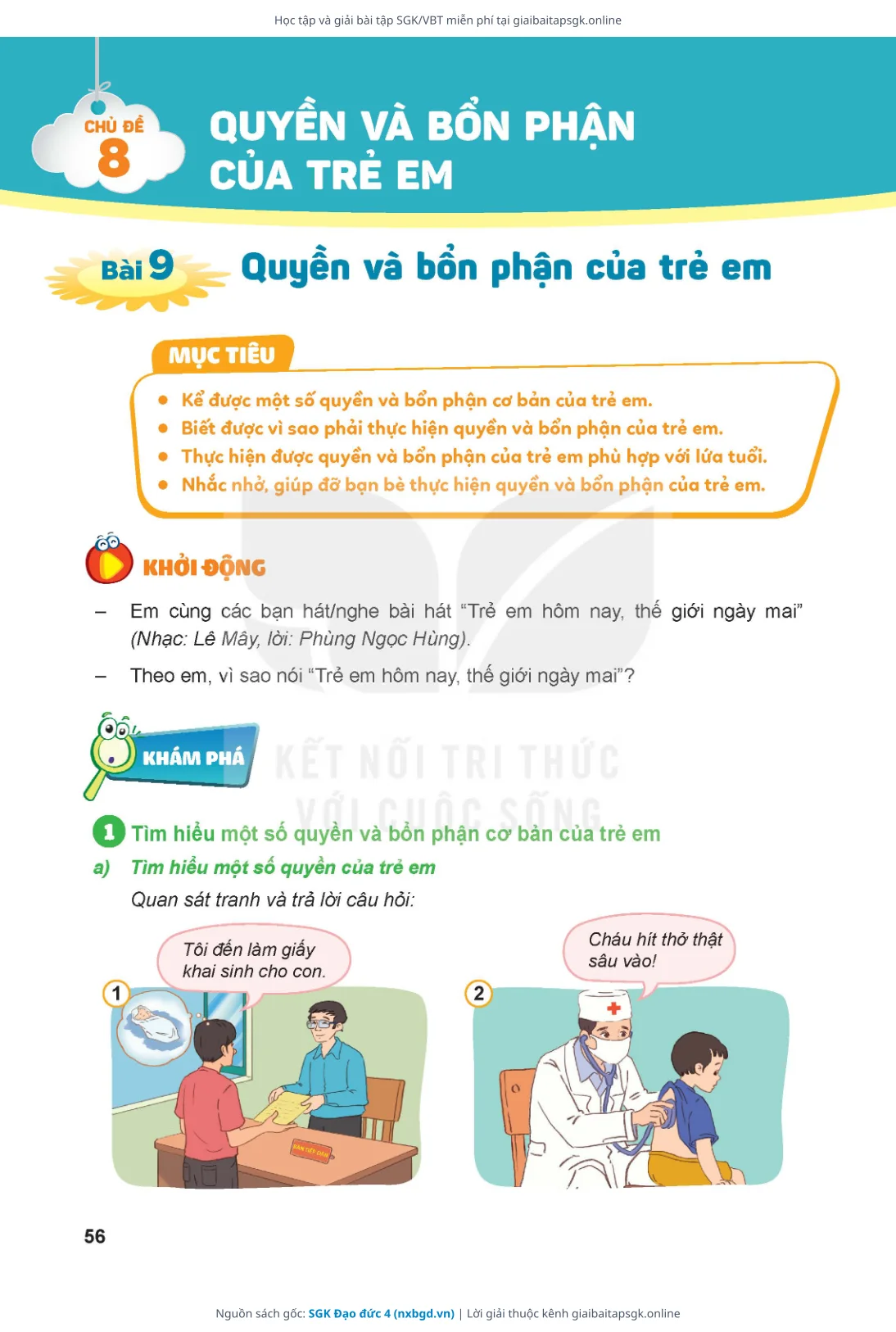 Trang 57 sách giáo khoa SGK Đạo đức 4 thu nhỏ