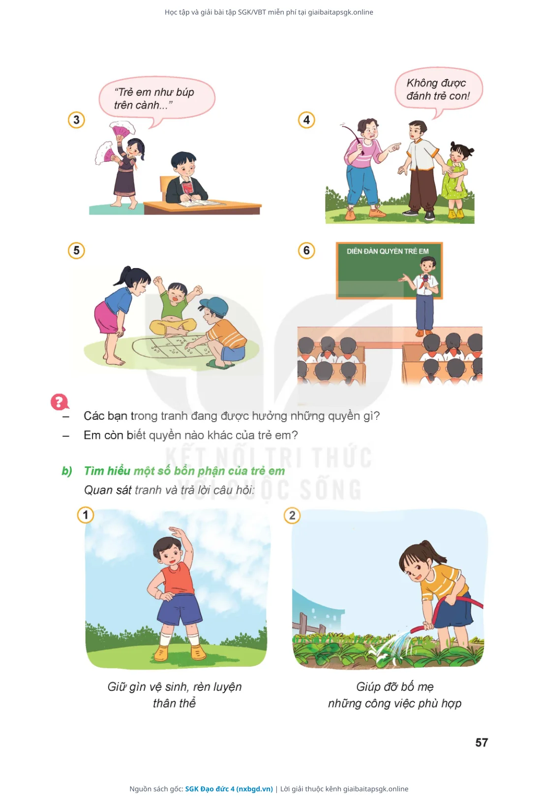 Trang 58 sách giáo khoa SGK Đạo đức 4 thu nhỏ