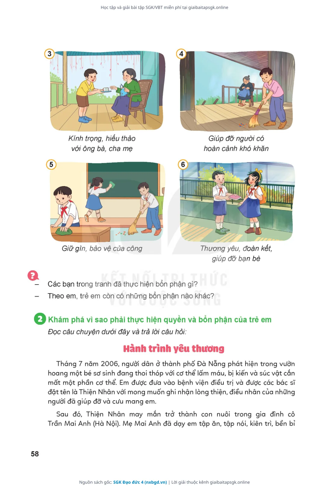 Trang 59 sách giáo khoa SGK Đạo đức 4 thu nhỏ