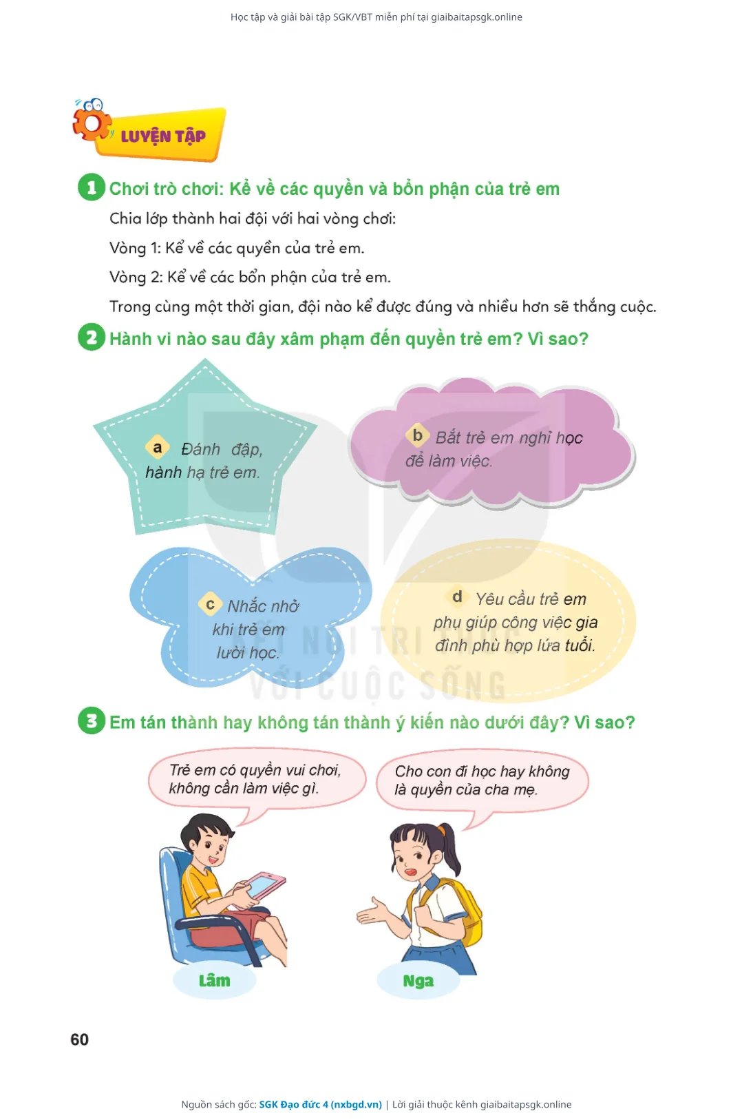 Trang 61 sách giáo khoa SGK Đạo đức 4 thu nhỏ