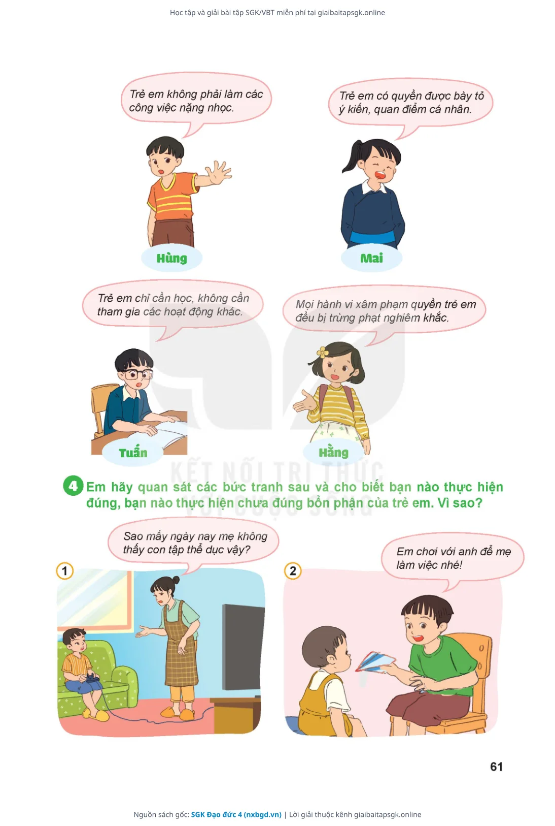 Trang 62 sách giáo khoa SGK Đạo đức 4 thu nhỏ