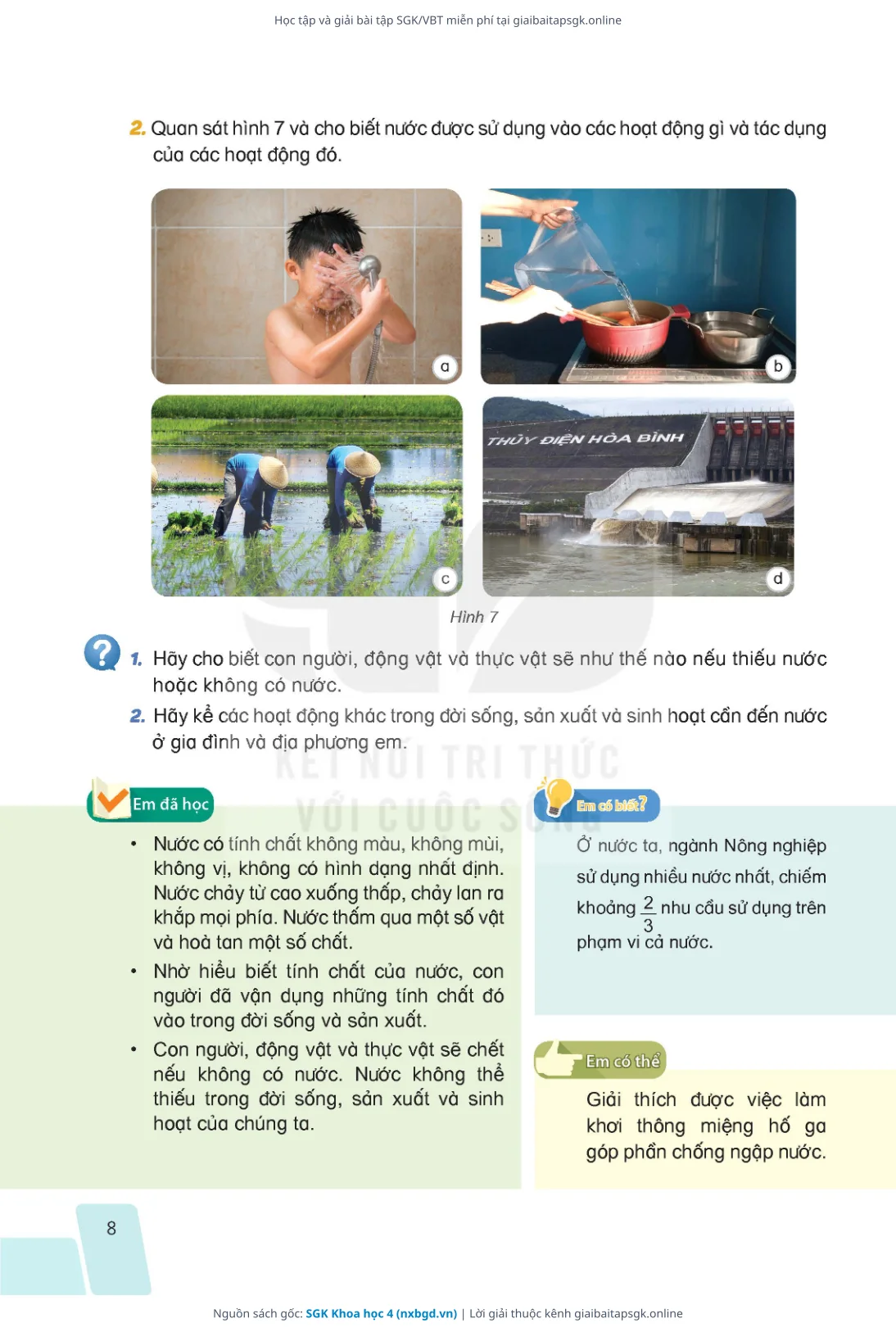 Trang 5 sách giáo khoa SGK Khoa học 4 bản chuẩn