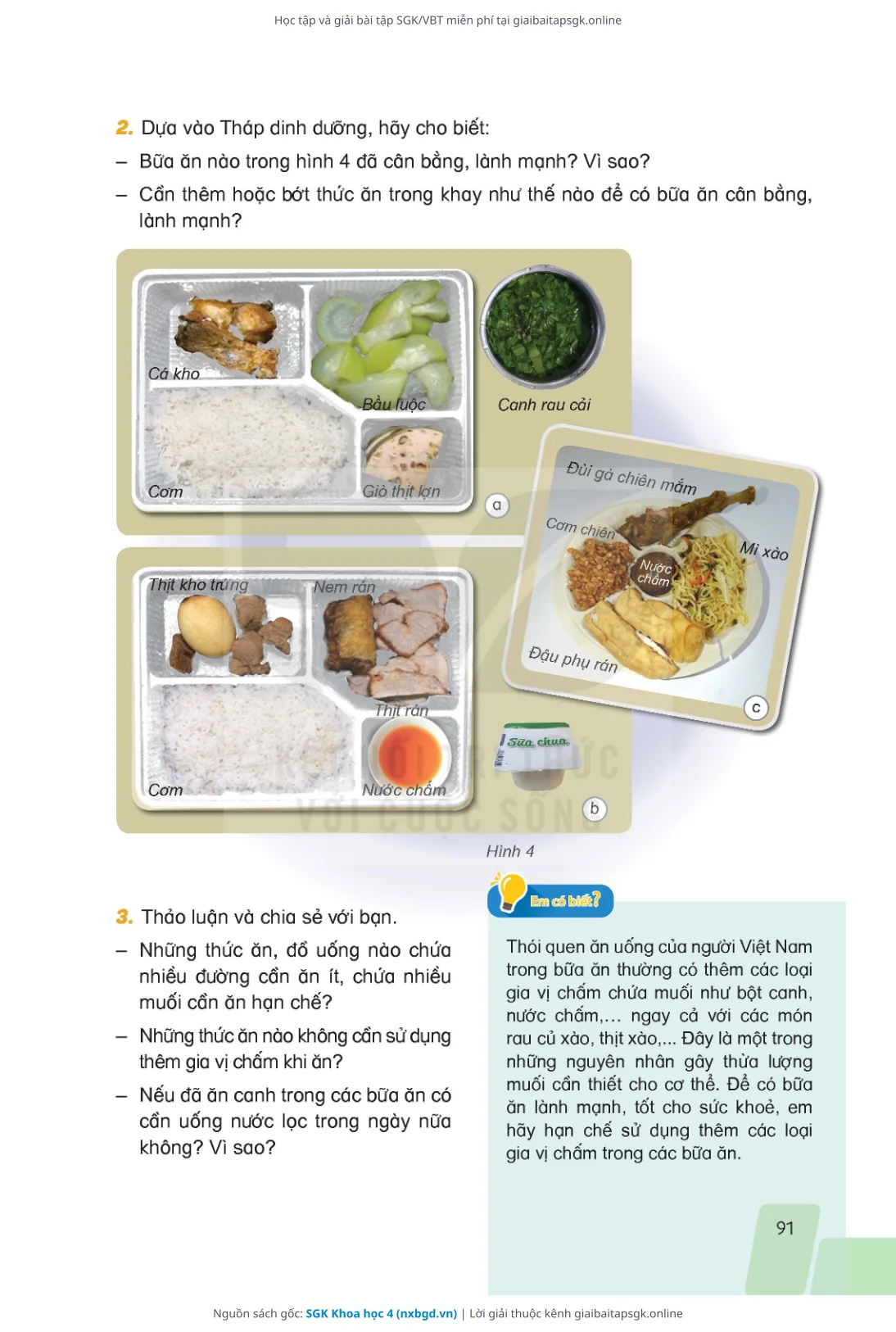 Trang 88 sách giáo khoa SGK Khoa học 4 thu nhỏ