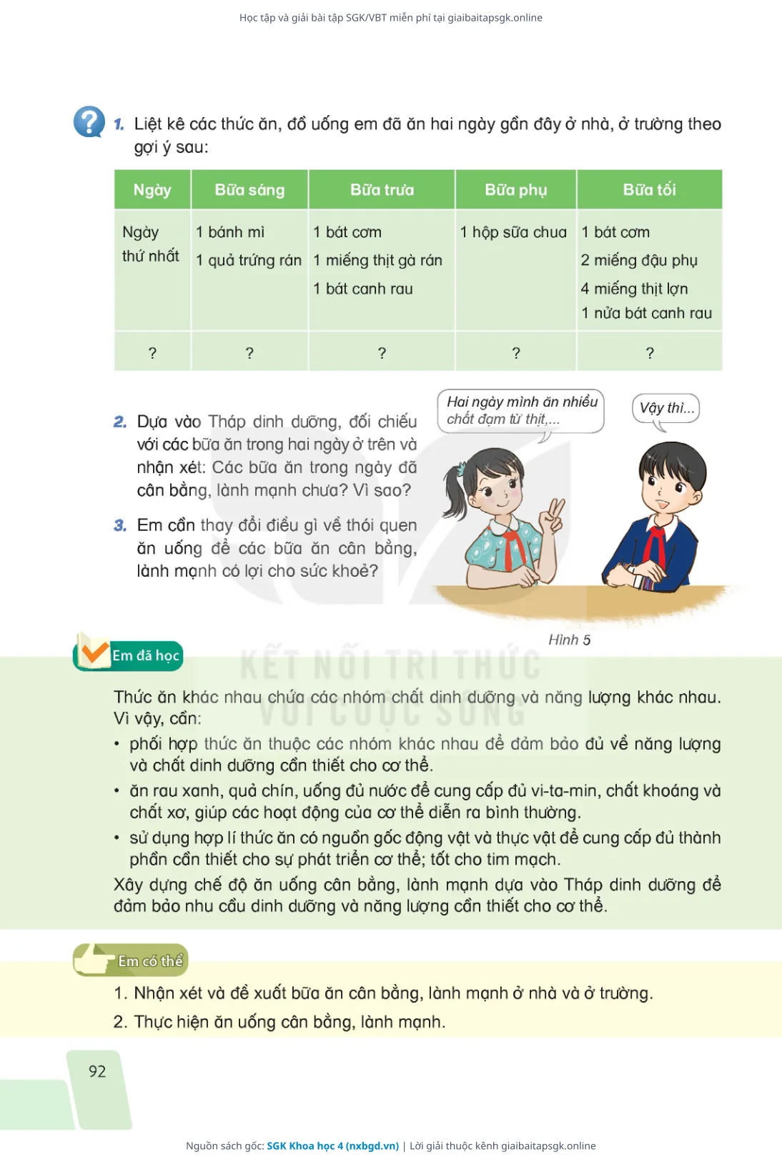 Trang 89 sách giáo khoa SGK Khoa học 4 thu nhỏ