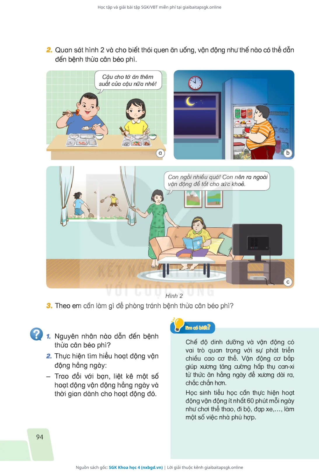 Trang 91 sách giáo khoa SGK Khoa học 4 thu nhỏ
