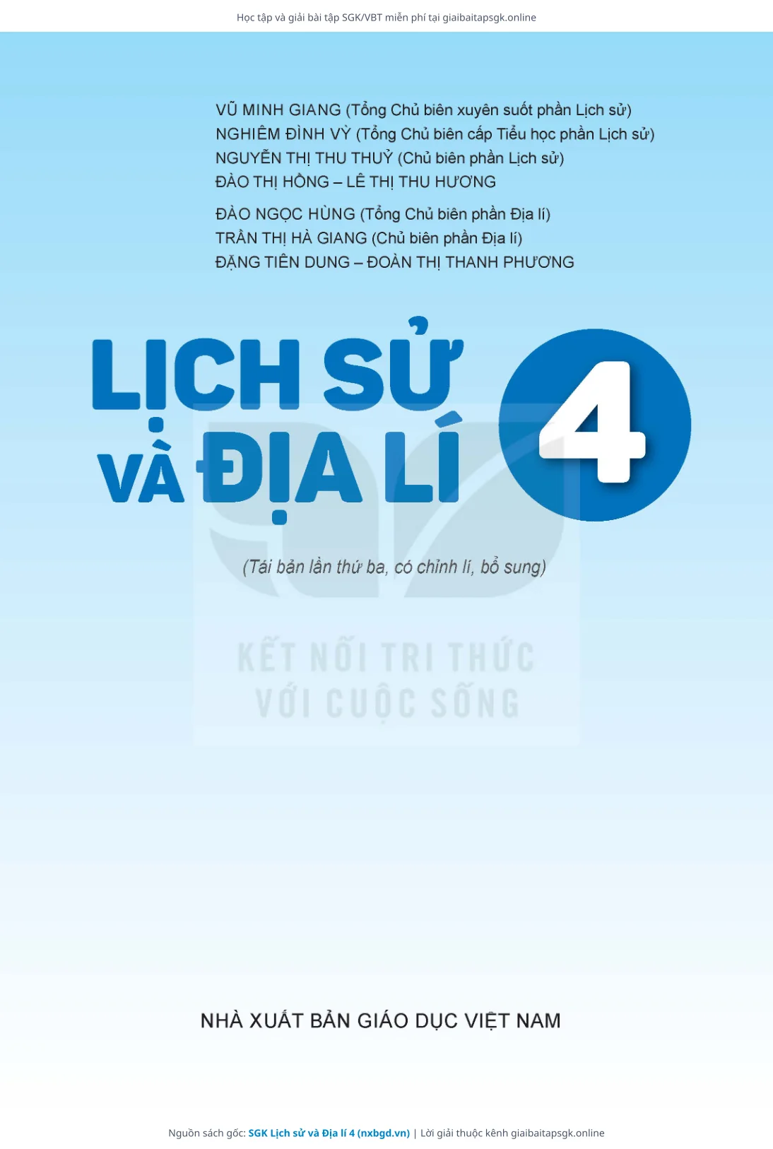 Trang 4 sách giáo khoa SGK Lịch sử và Địa lí 4 bản chuẩn