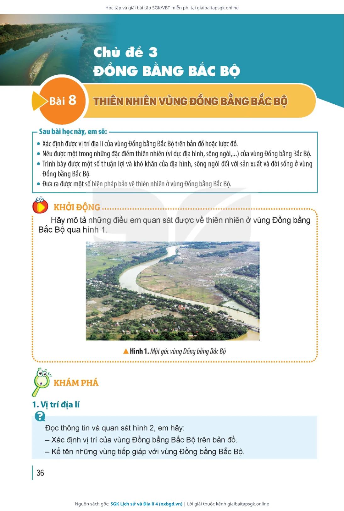 Trang 39 sách giáo khoa SGK Lịch sử và Địa lí 4 bản chuẩn