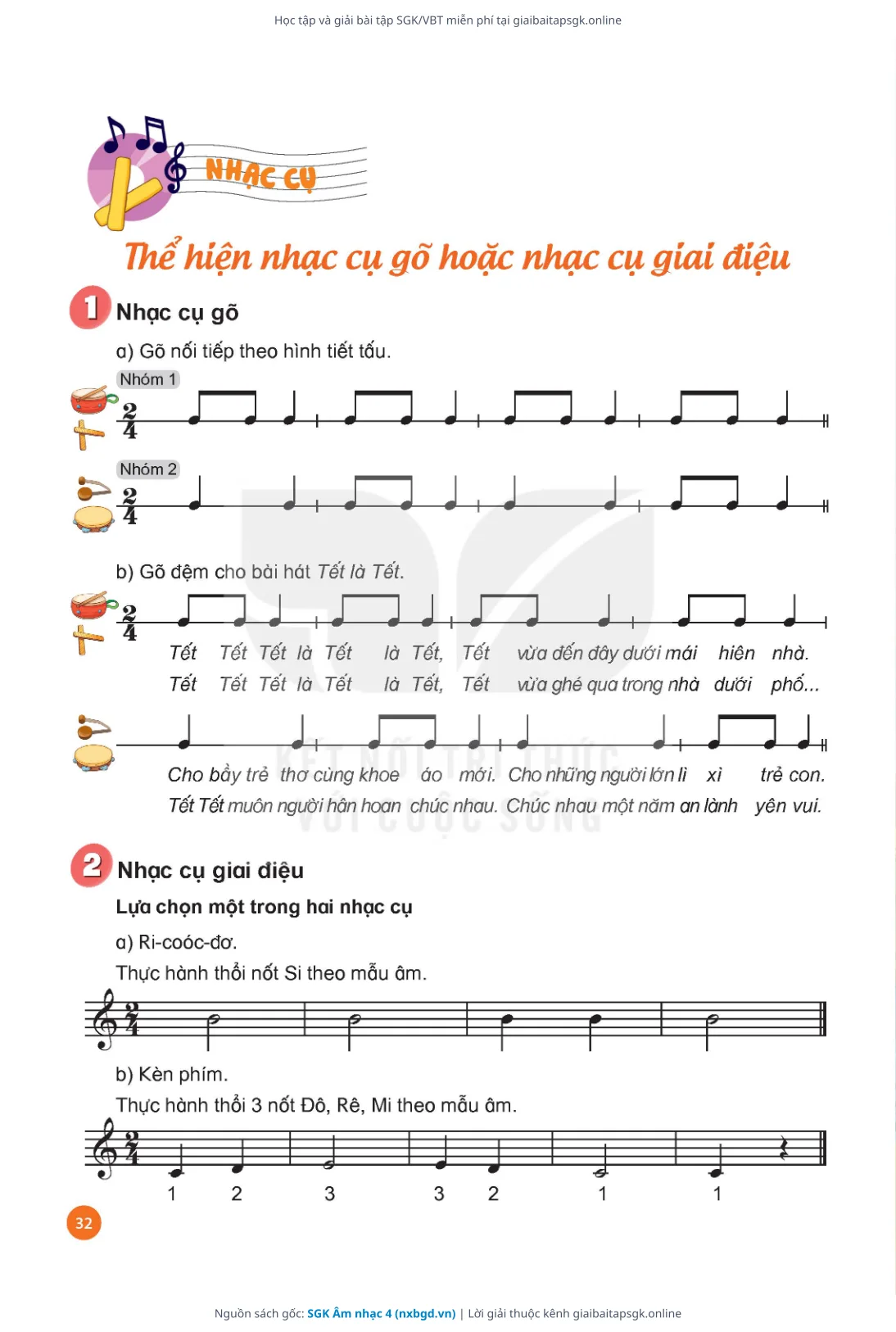 Trang 33 sách giáo khoa SGK Âm nhạc 4 thu nhỏ