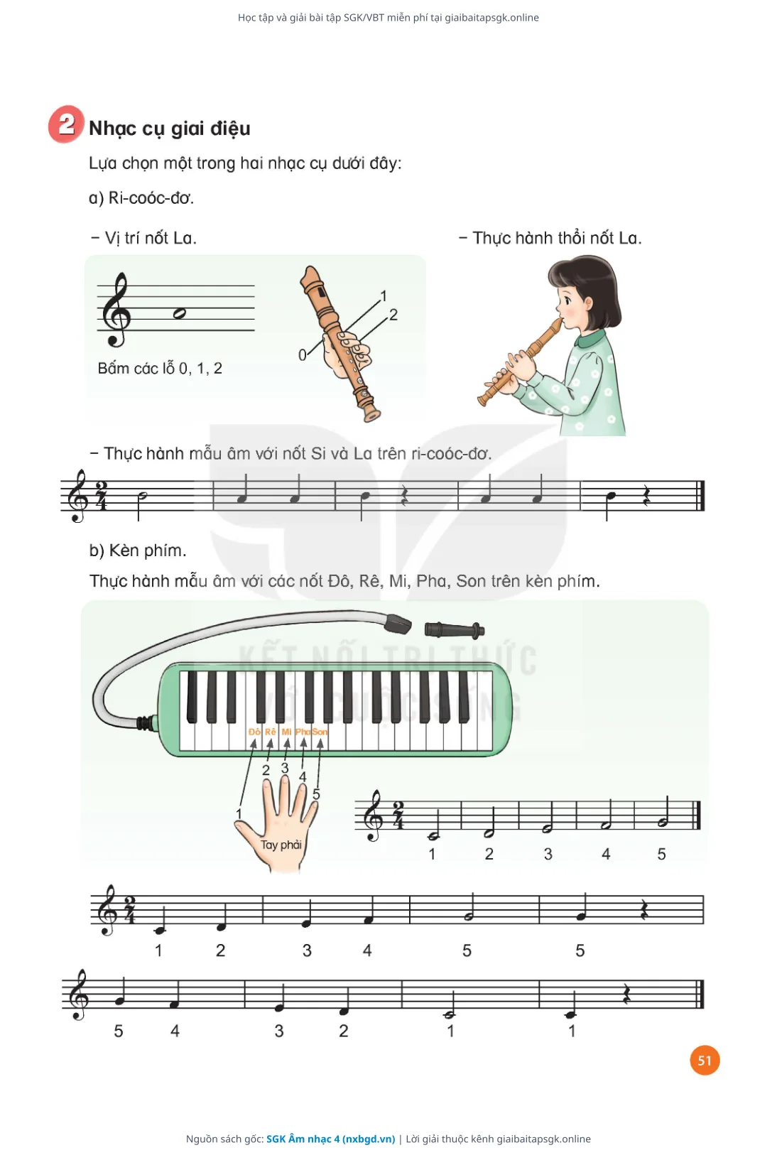 Trang 52 sách giáo khoa SGK Âm nhạc 4 thu nhỏ