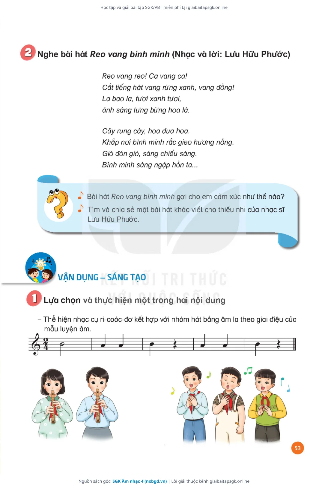 Trang 54 sách giáo khoa SGK Âm nhạc 4 thu nhỏ