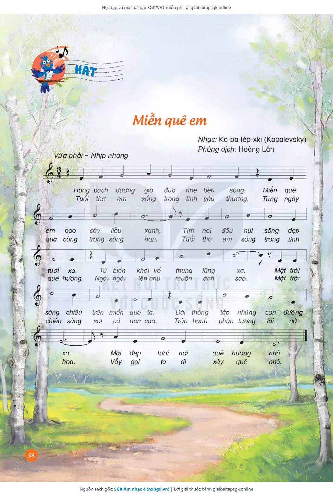 Trang 59 sách giáo khoa SGK Âm nhạc 4 thu nhỏ