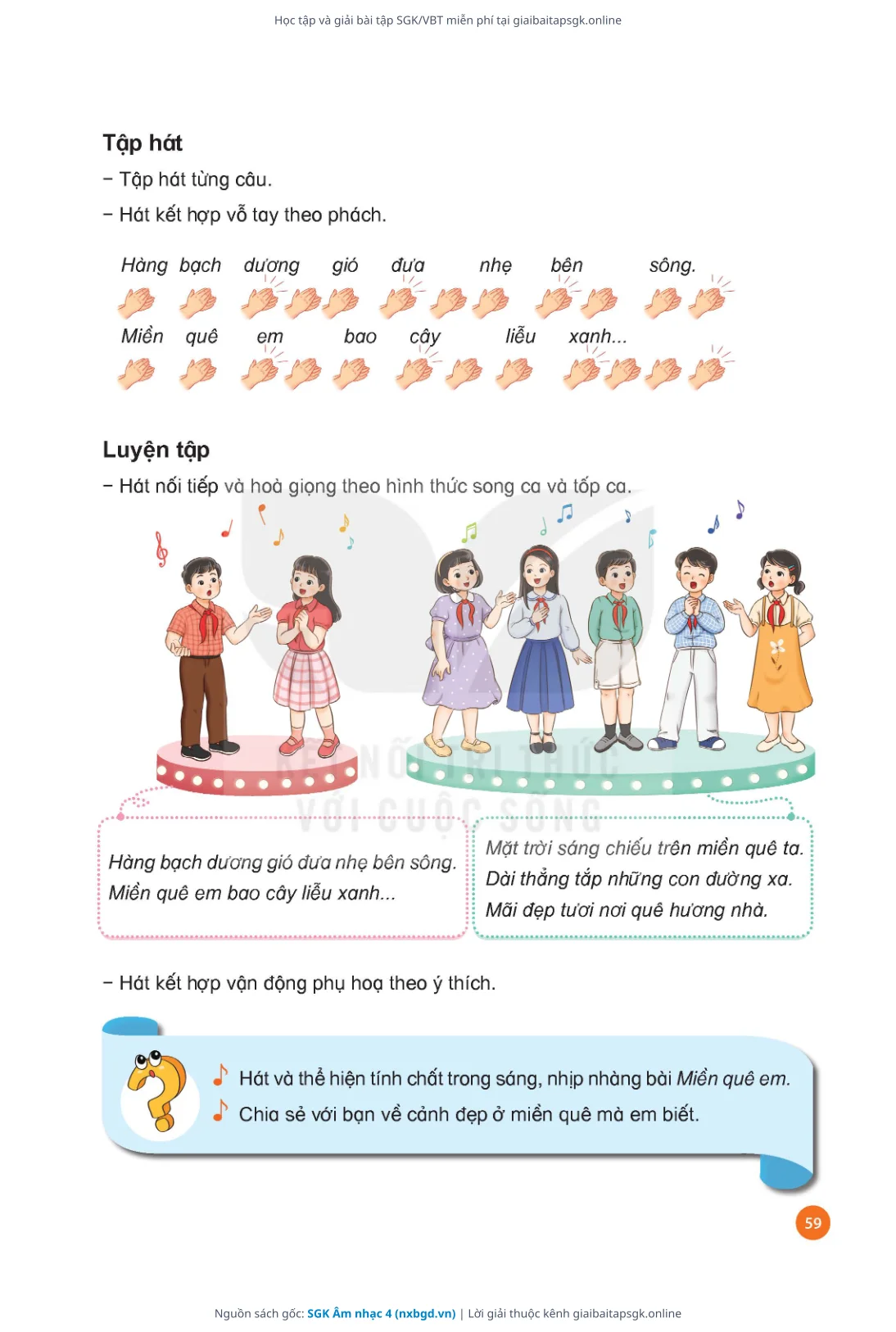 Trang 60 sách giáo khoa SGK Âm nhạc 4 thu nhỏ