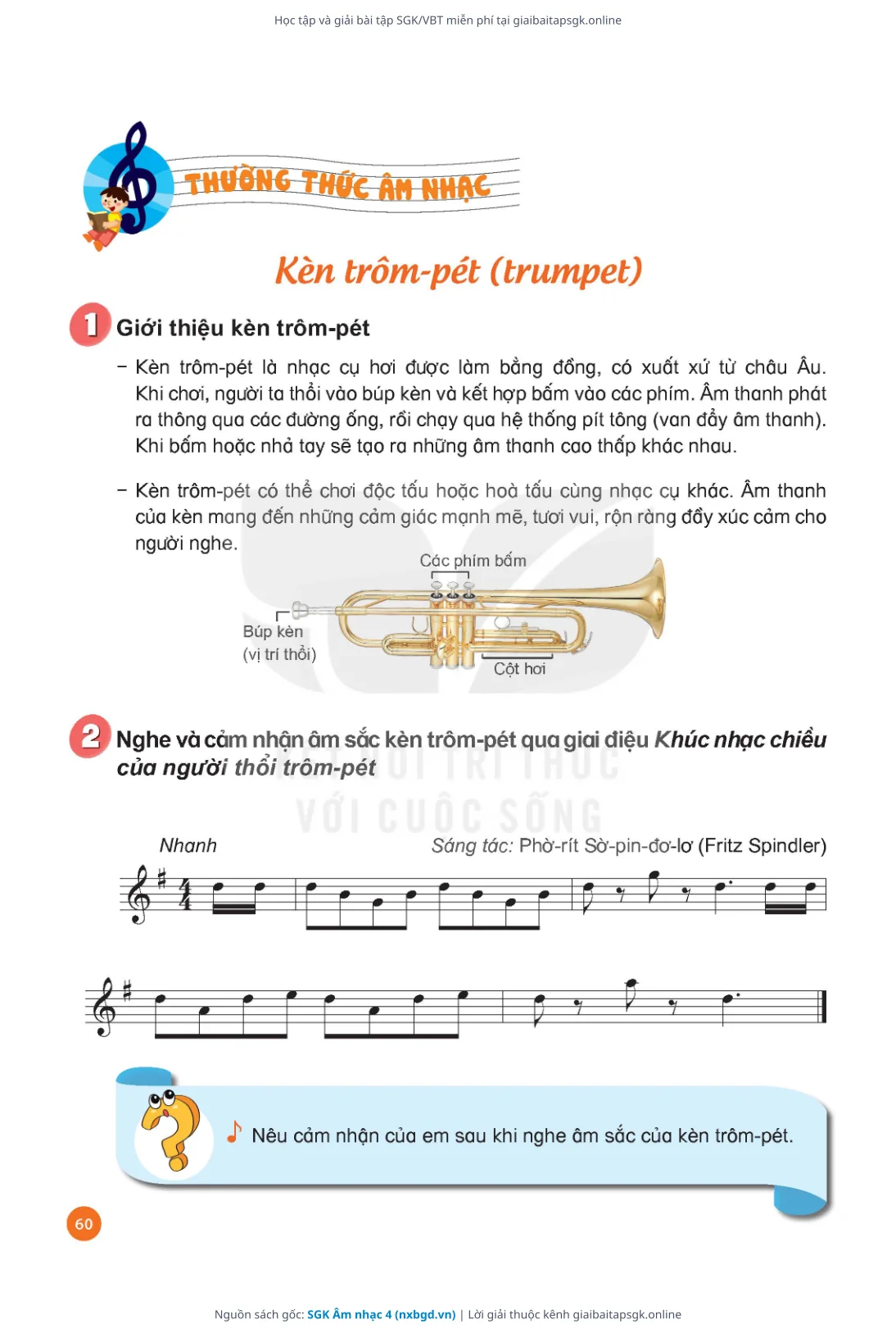 Trang 61 sách giáo khoa SGK Âm nhạc 4 thu nhỏ