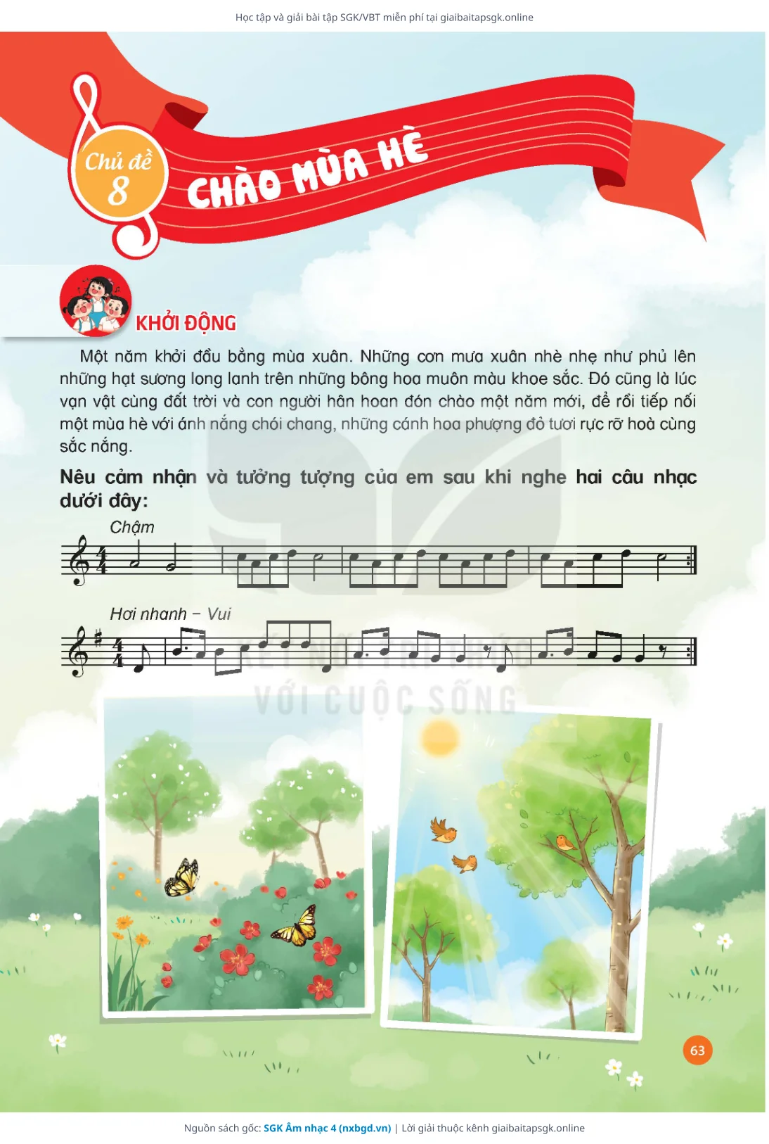 Trang 64 sách giáo khoa SGK Âm nhạc 4 thu nhỏ