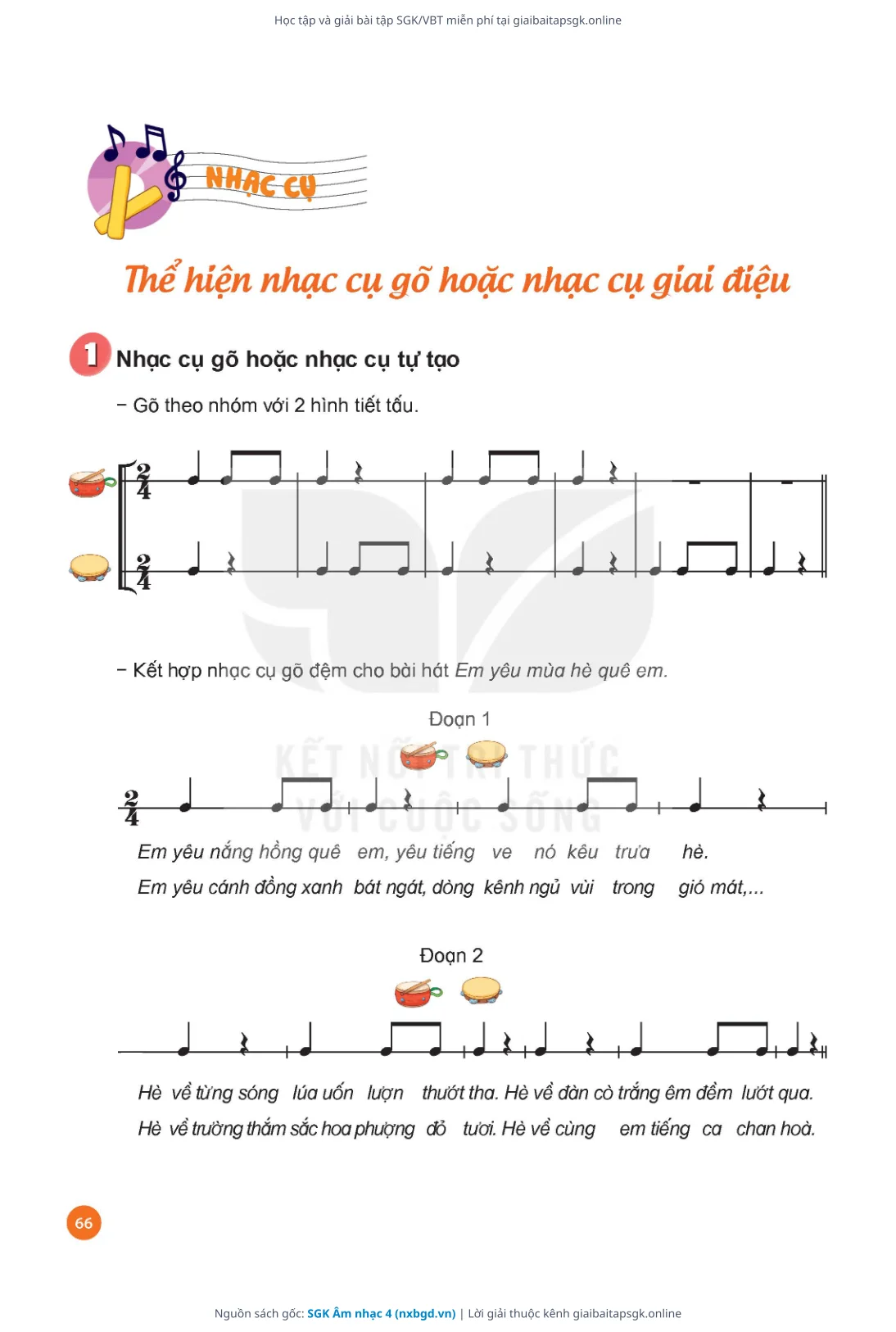 Trang 67 sách giáo khoa SGK Âm nhạc 4 thu nhỏ