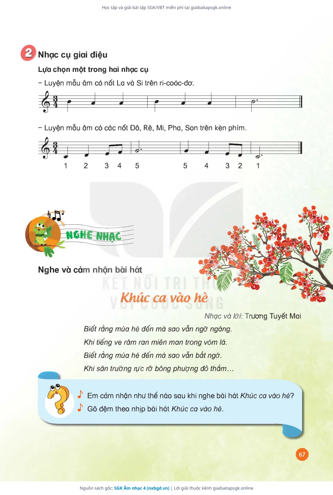 Trang 68 sách giáo khoa SGK Âm nhạc 4 thu nhỏ