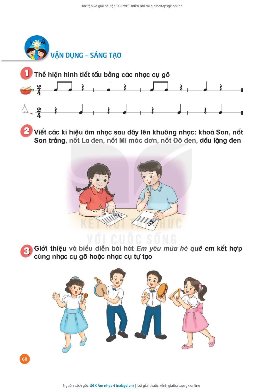 Trang 69 sách giáo khoa SGK Âm nhạc 4 thu nhỏ