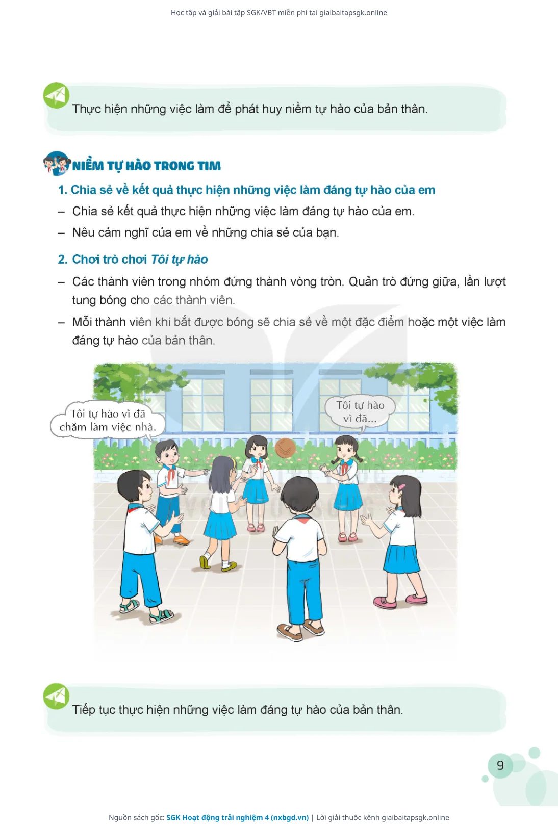 Trang 10 sách giáo khoa SGK Hoạt động trải nghiệm 4 thu nhỏ