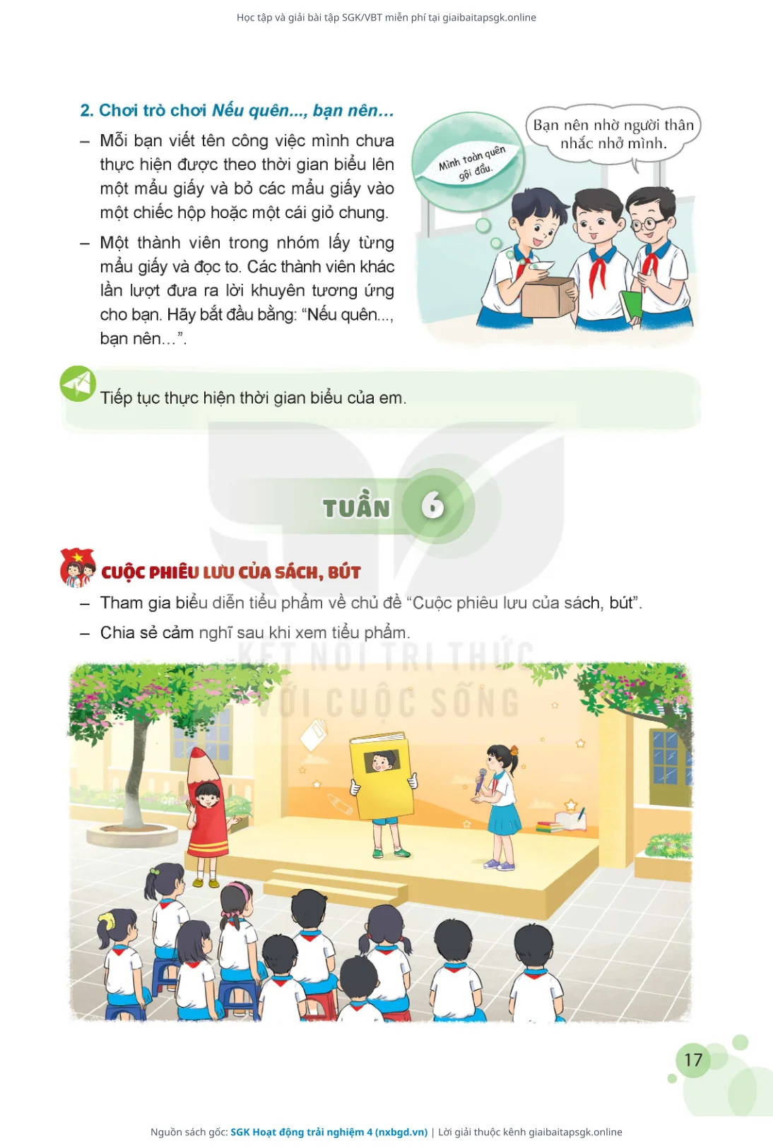 Trang 18 sách giáo khoa SGK Hoạt động trải nghiệm 4 thu nhỏ
