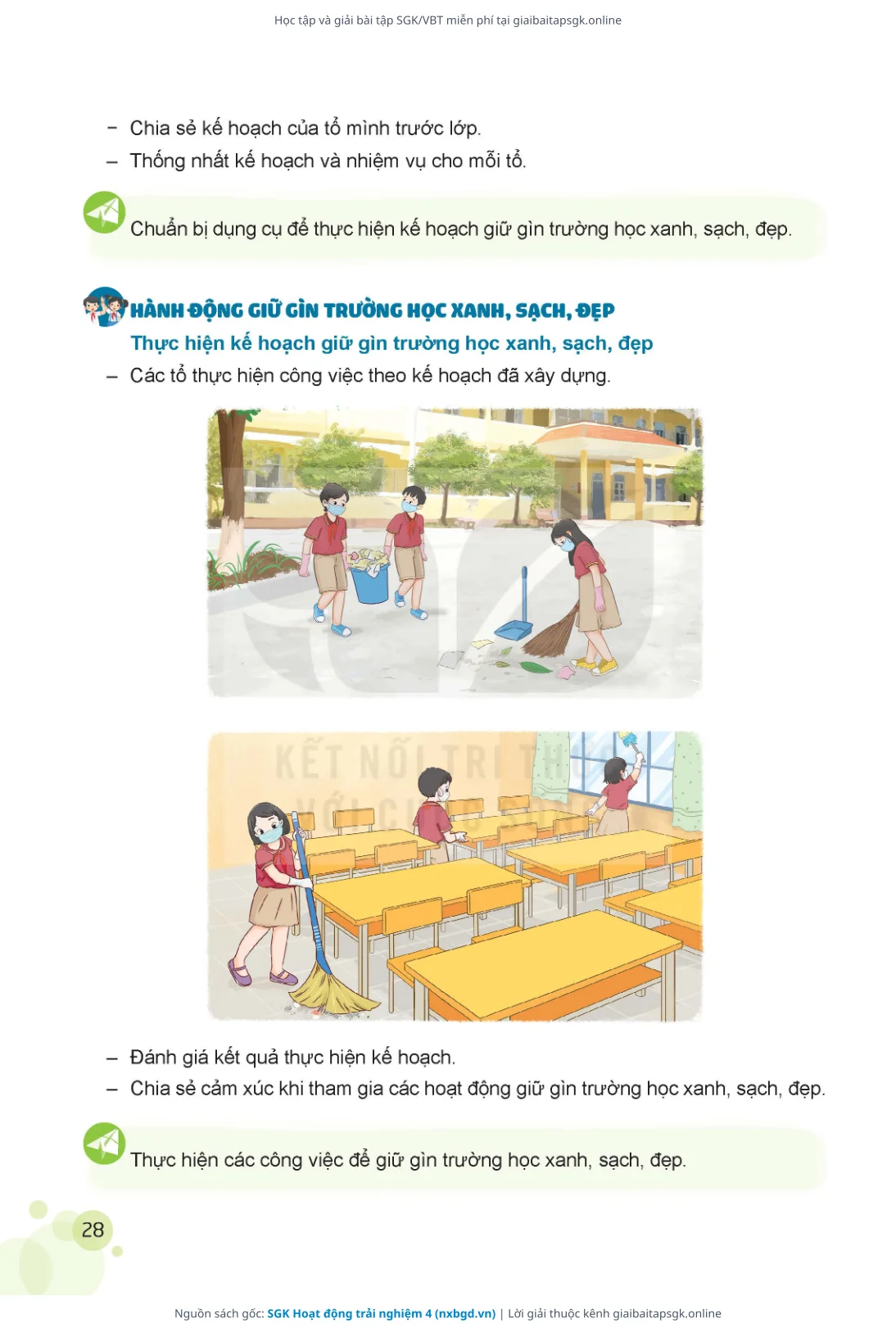 Trang 29 sách giáo khoa SGK Hoạt động trải nghiệm 4 thu nhỏ