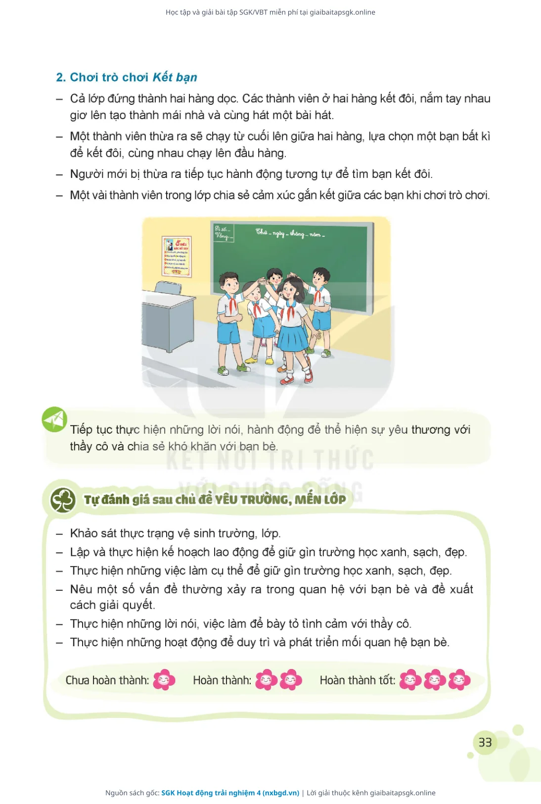 Trang 34 sách giáo khoa SGK Hoạt động trải nghiệm 4 thu nhỏ
