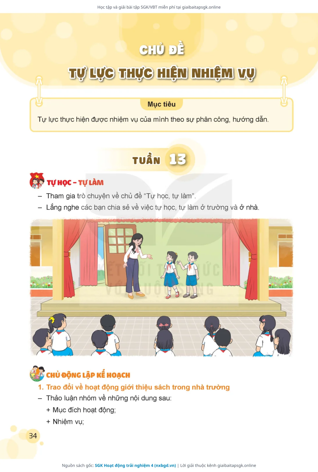 Trang 35 sách giáo khoa SGK Hoạt động trải nghiệm 4 thu nhỏ