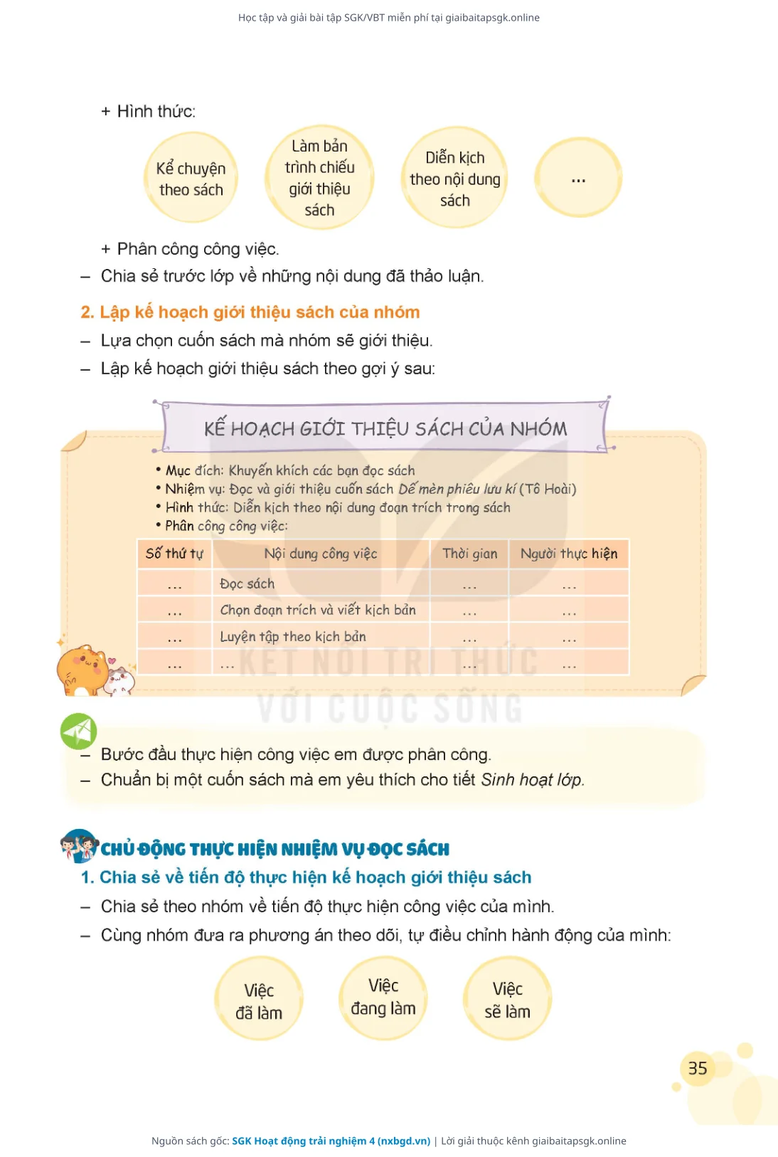 Trang 36 sách giáo khoa SGK Hoạt động trải nghiệm 4 thu nhỏ