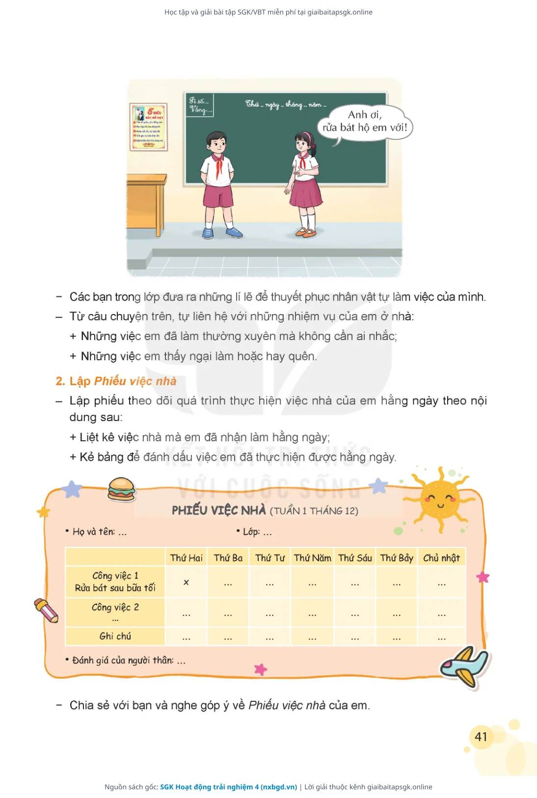 Trang 42 sách giáo khoa SGK Hoạt động trải nghiệm 4 thu nhỏ