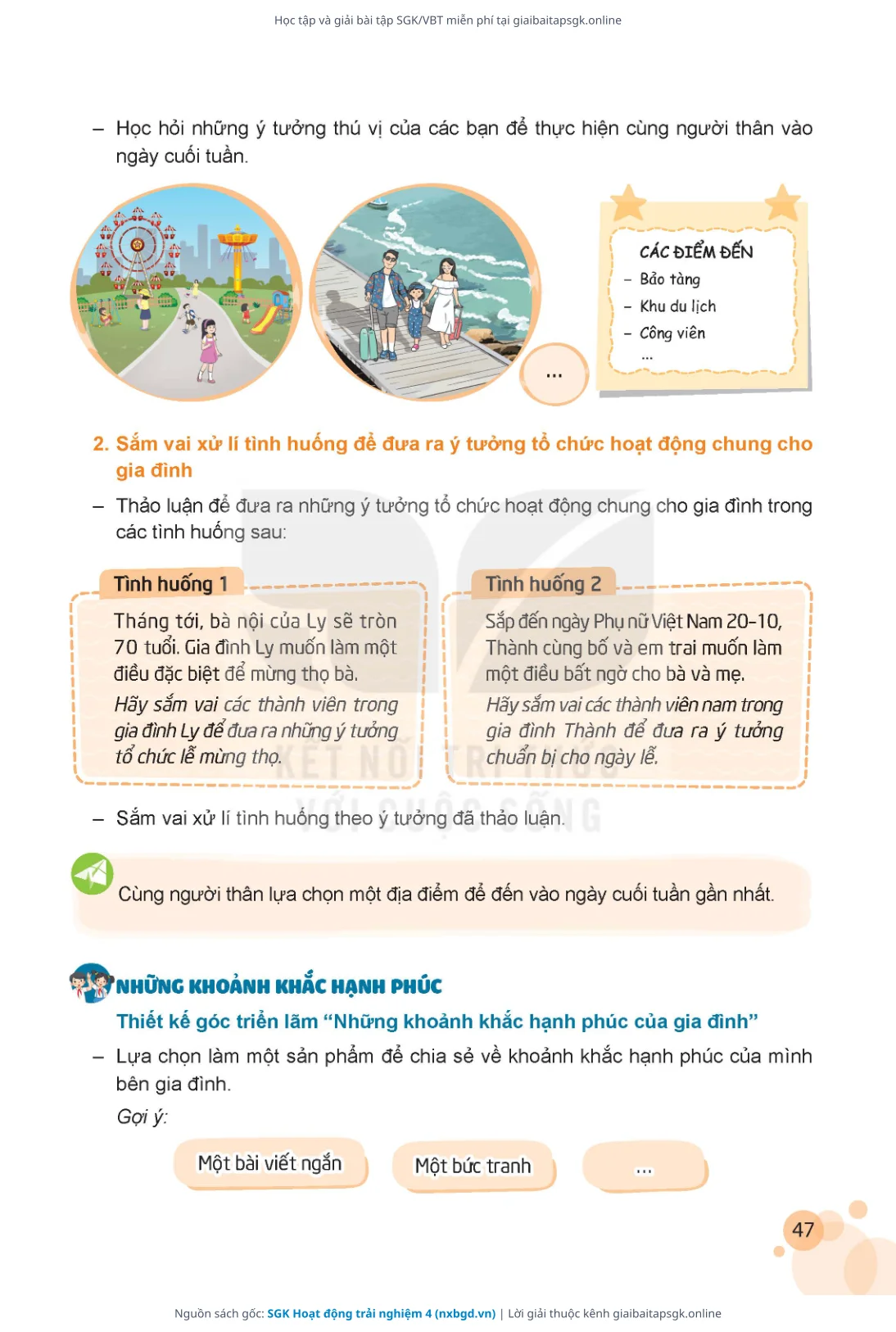 Trang 48 sách giáo khoa SGK Hoạt động trải nghiệm 4 thu nhỏ