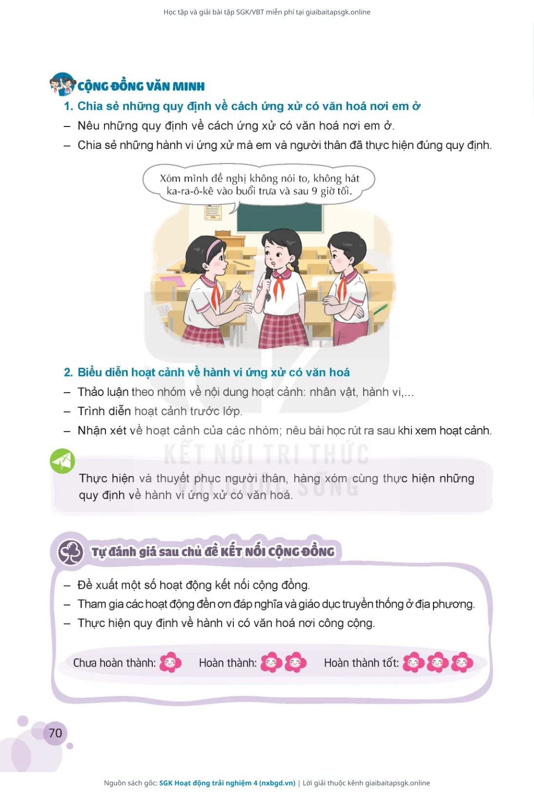Trang 71 sách giáo khoa SGK Hoạt động trải nghiệm 4 thu nhỏ