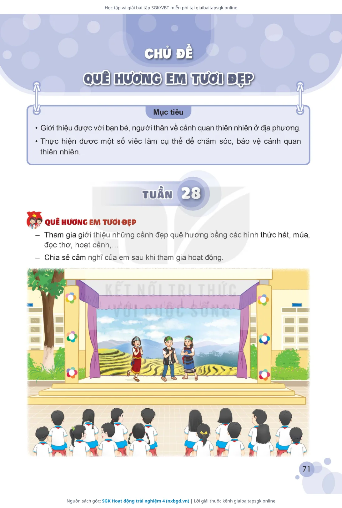 Trang 72 sách giáo khoa SGK Hoạt động trải nghiệm 4 thu nhỏ
