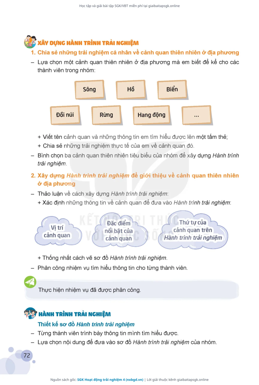 Trang 73 sách giáo khoa SGK Hoạt động trải nghiệm 4 thu nhỏ
