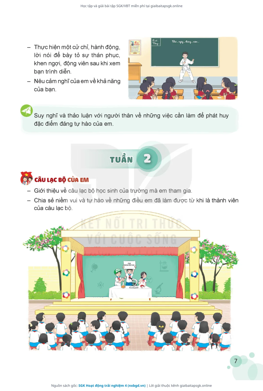 Trang 8 sách giáo khoa SGK Hoạt động trải nghiệm 4 thu nhỏ