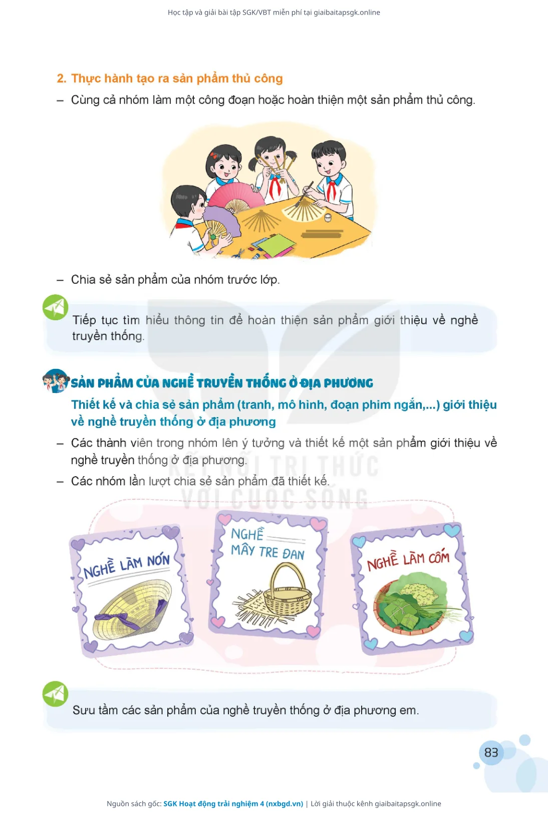 Trang 84 sách giáo khoa SGK Hoạt động trải nghiệm 4 thu nhỏ