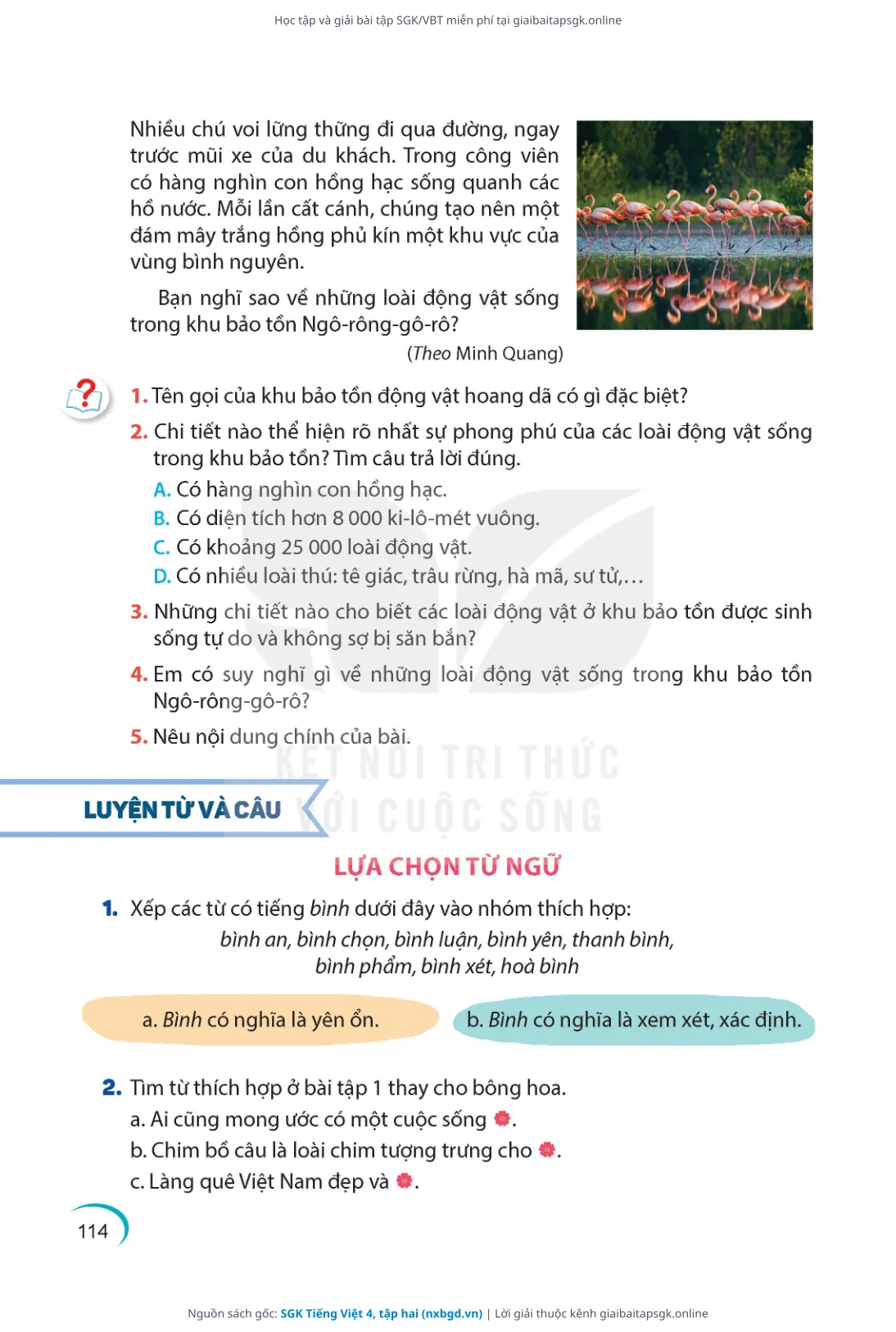 Trang 115 sách giáo khoa SGK Tiếng Việt 4, tập hai thu nhỏ